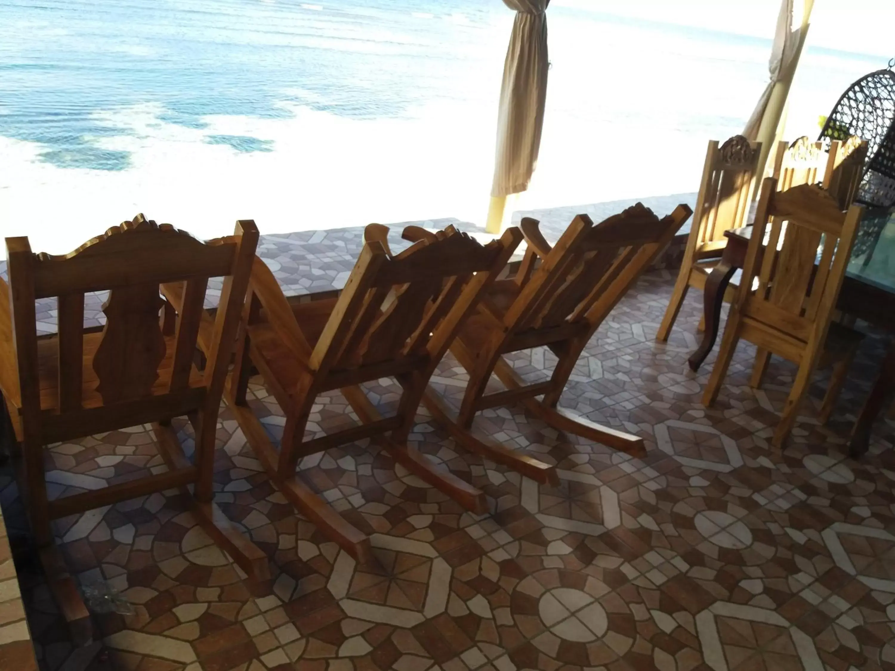 Balcony/Terrace, Beach in Sascha's Resort Oslob