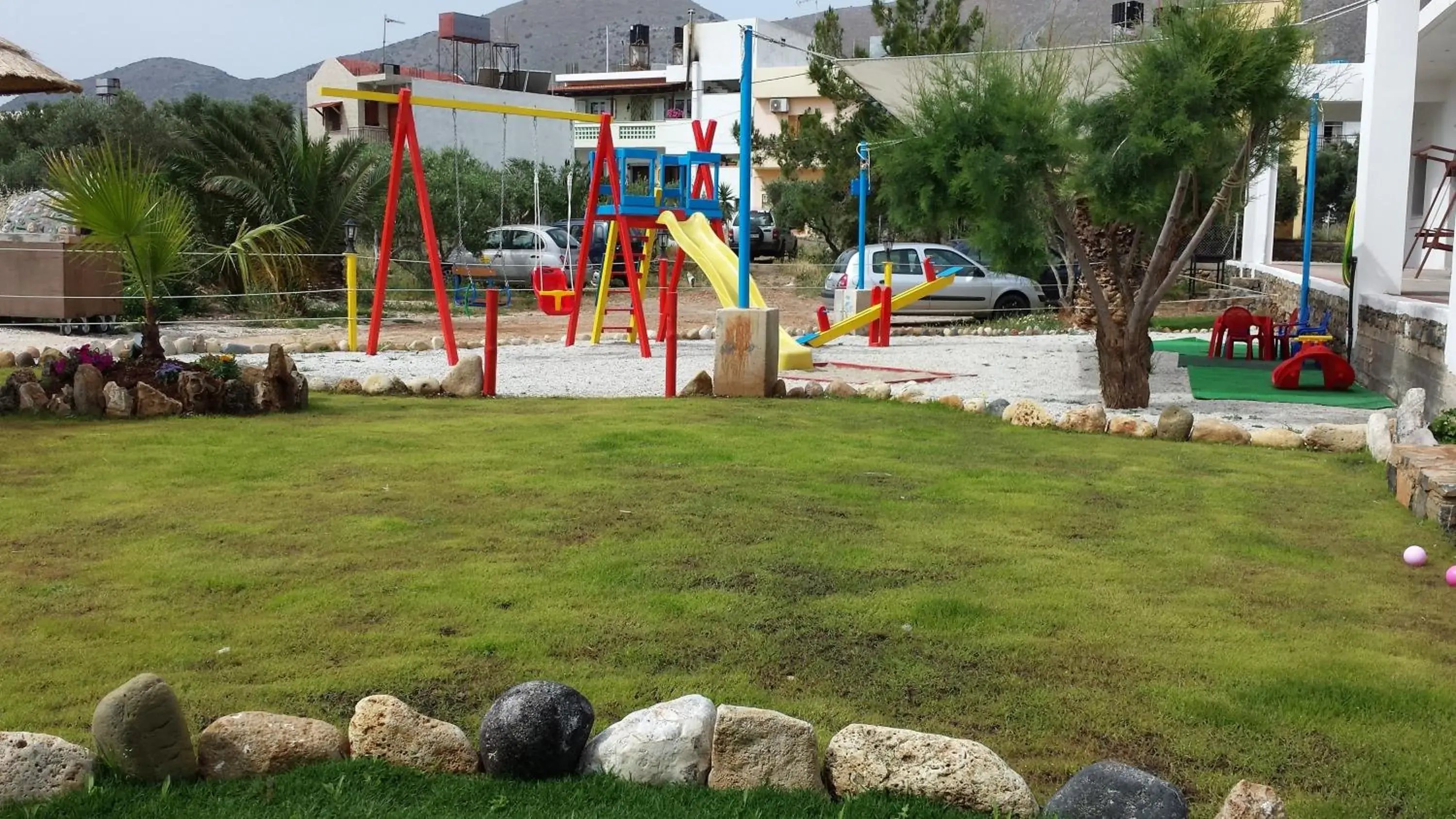 Children play ground, Children's Play Area in Elounda Sunrise Apartments