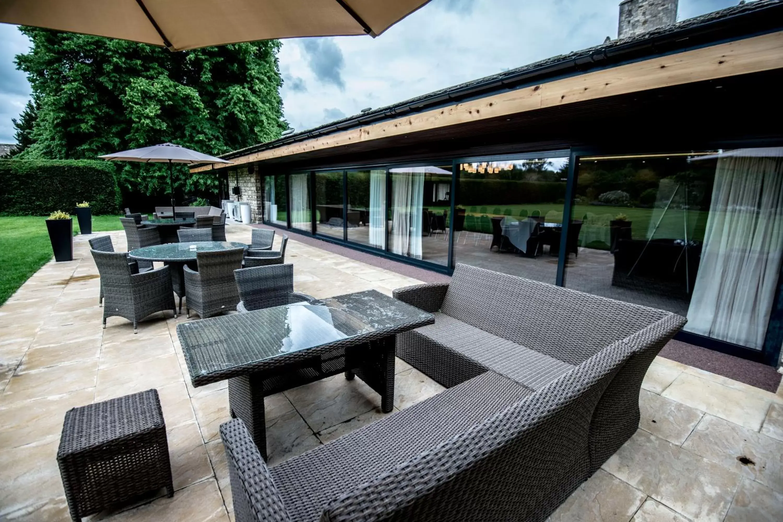 Patio, Lounge/Bar in Stonehouse Court Hotel - A Bespoke Hotel