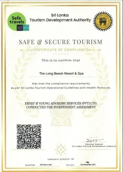 Logo/Certificate/Sign in The Long Beach Resort & Spa