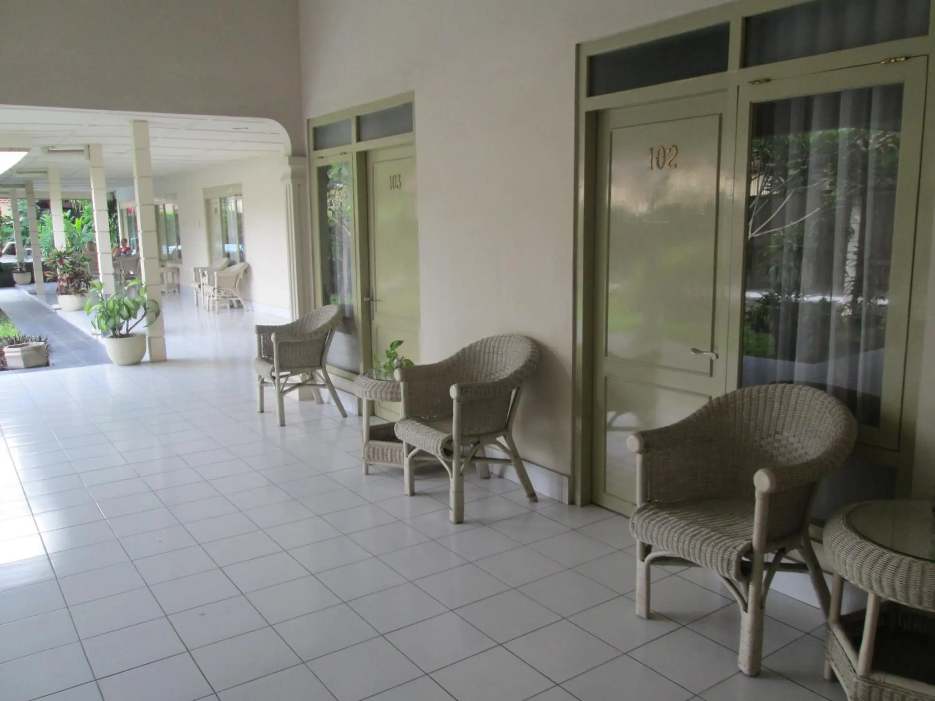 Balcony/Terrace, Seating Area in Hotel Grand Rosela Yogyakarta
