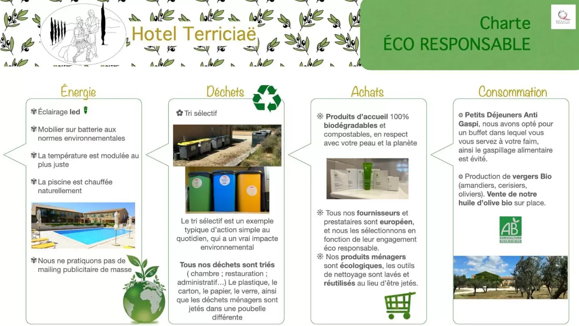 Logo/Certificate/Sign, Floor Plan in Hotel Terriciaë Maussane