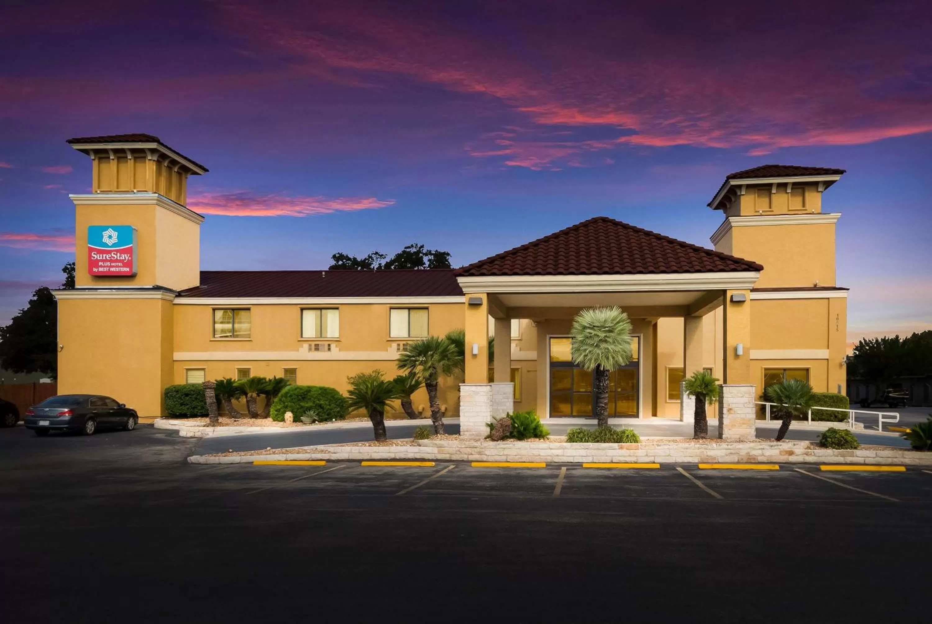 Property building in SureStay Plus Hotel by Best Western San Antonio North