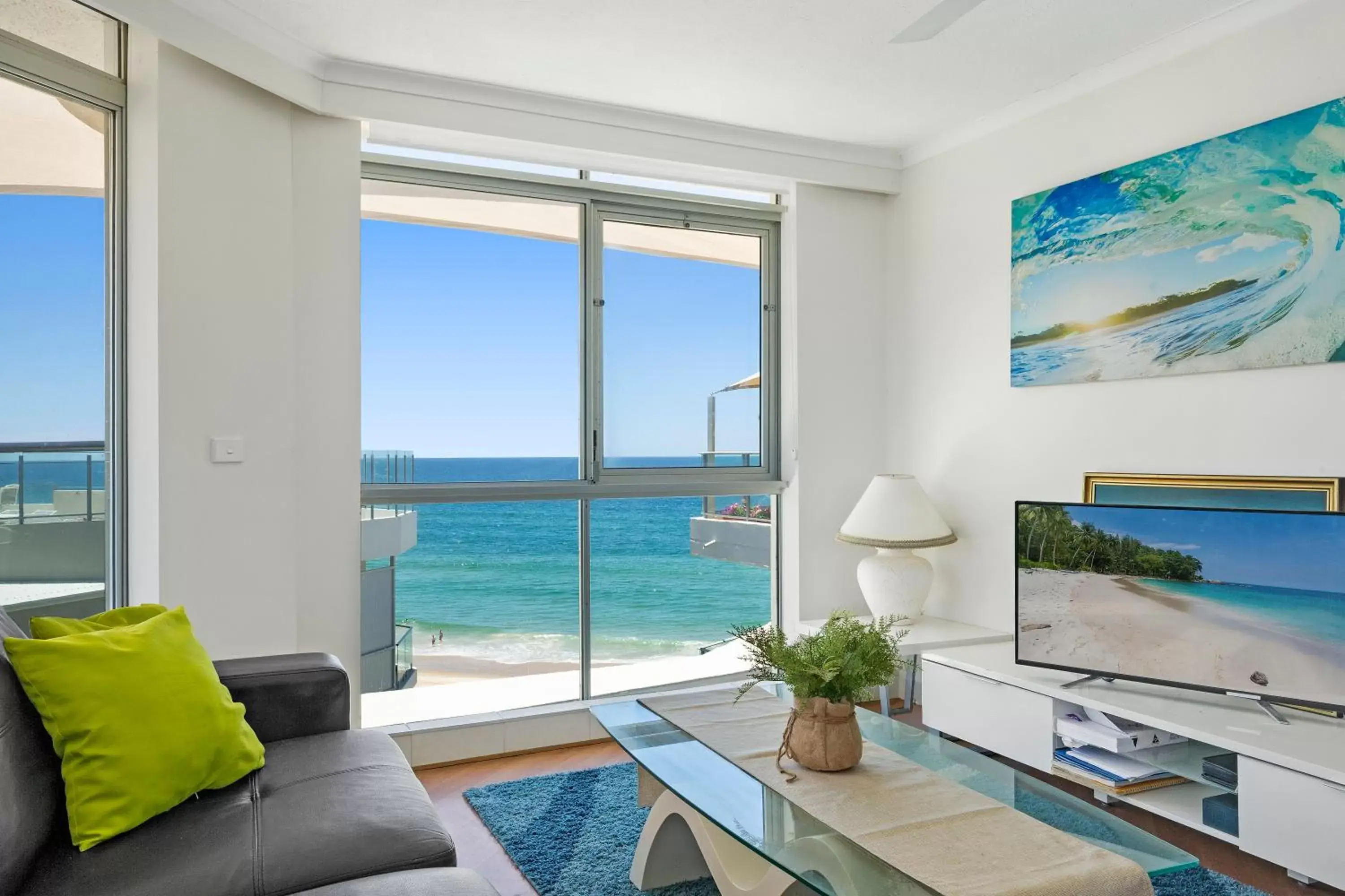 Living room in Foreshore Beachfront Apartments