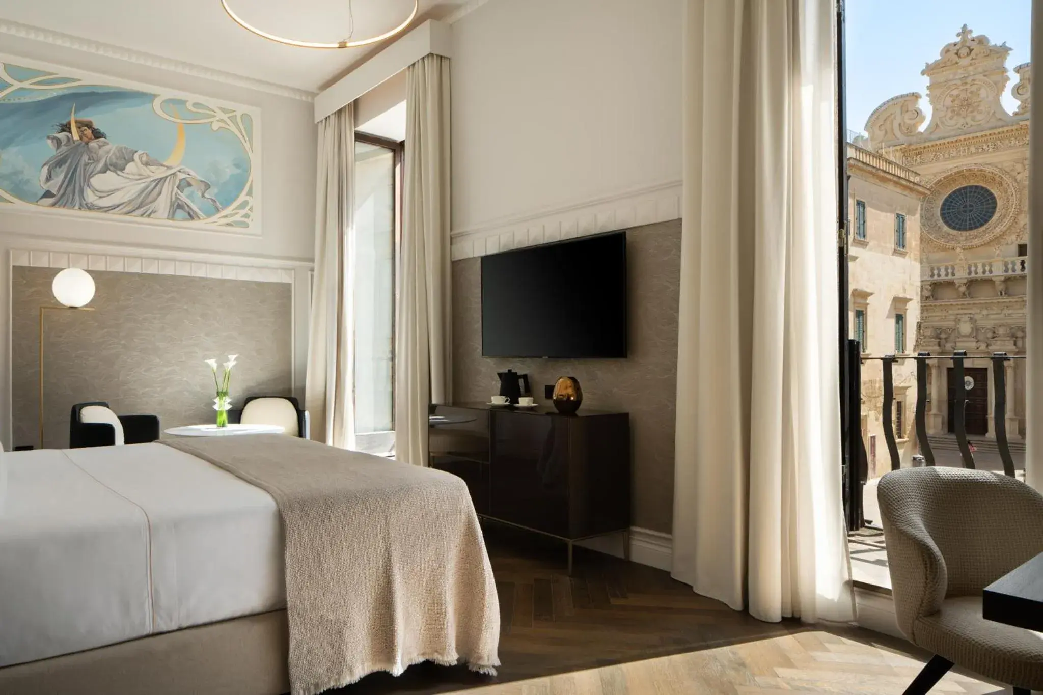 View (from property/room), Bed in Patria Palace Lecce - The Leading Hotels of The World View (from property/room), Bed in Patria Palace Lecce - The Leading Hotels of The World