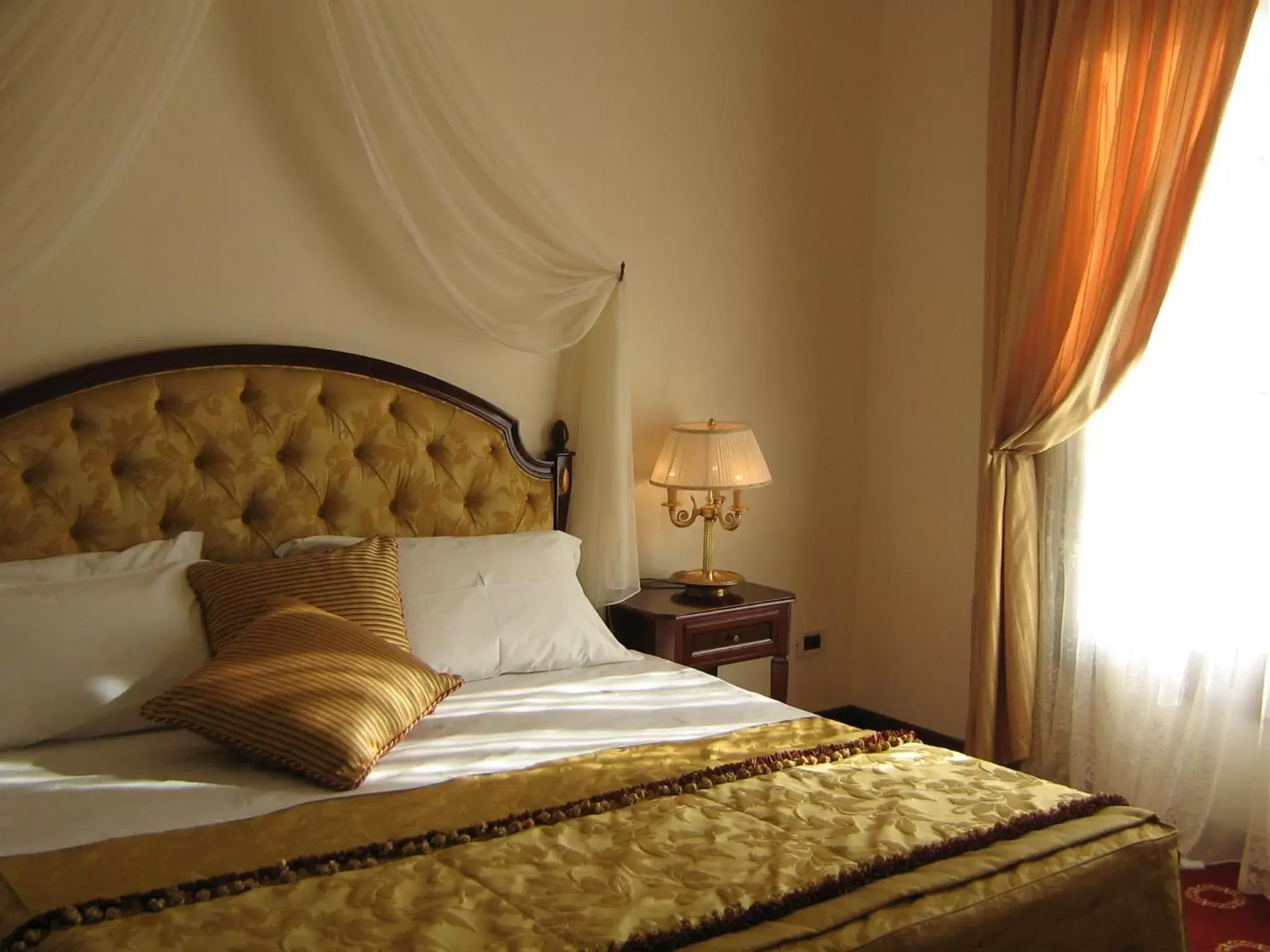 Bed in Grand Hotel Palace