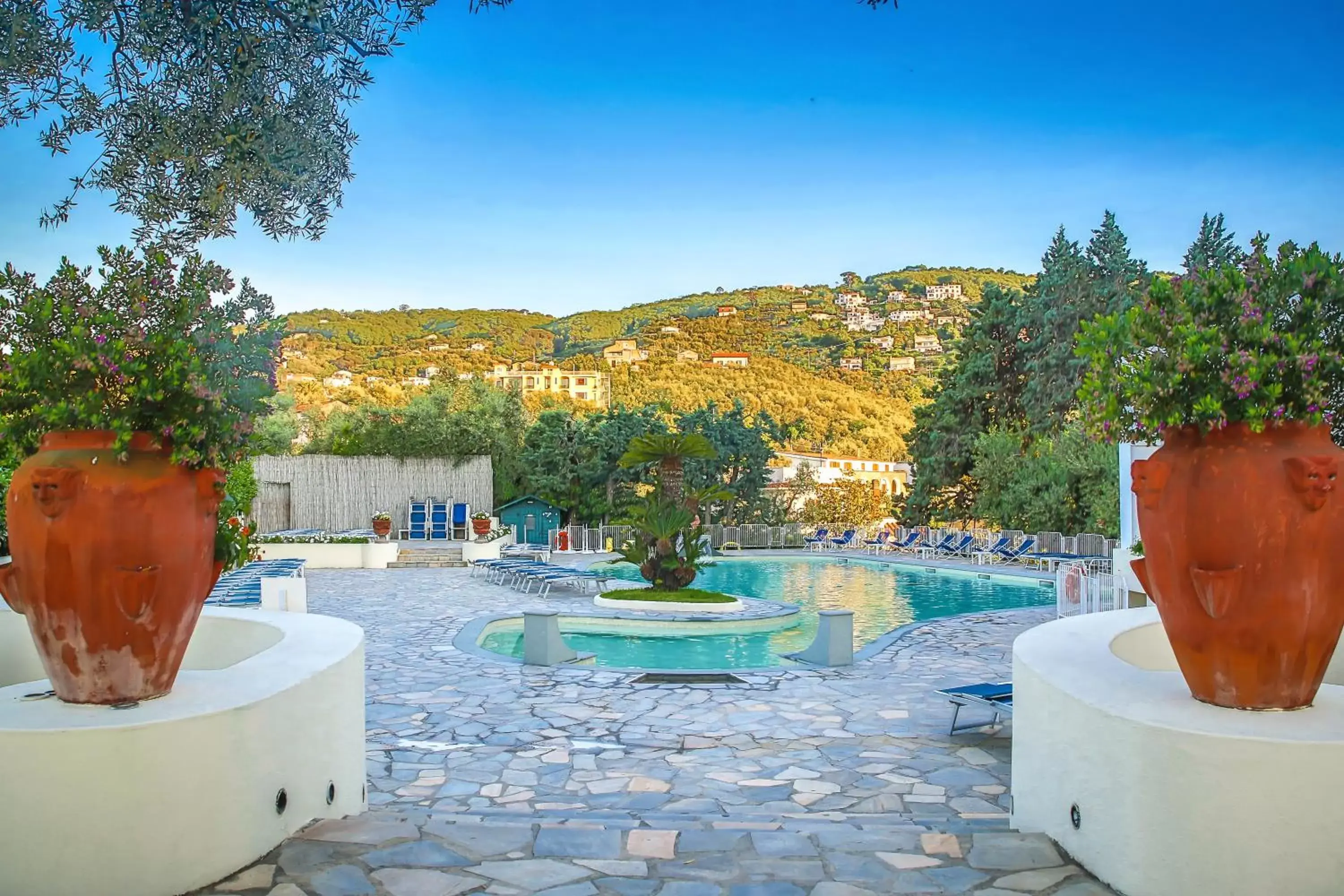 Patio, Swimming Pool in Grand Hotel Aminta