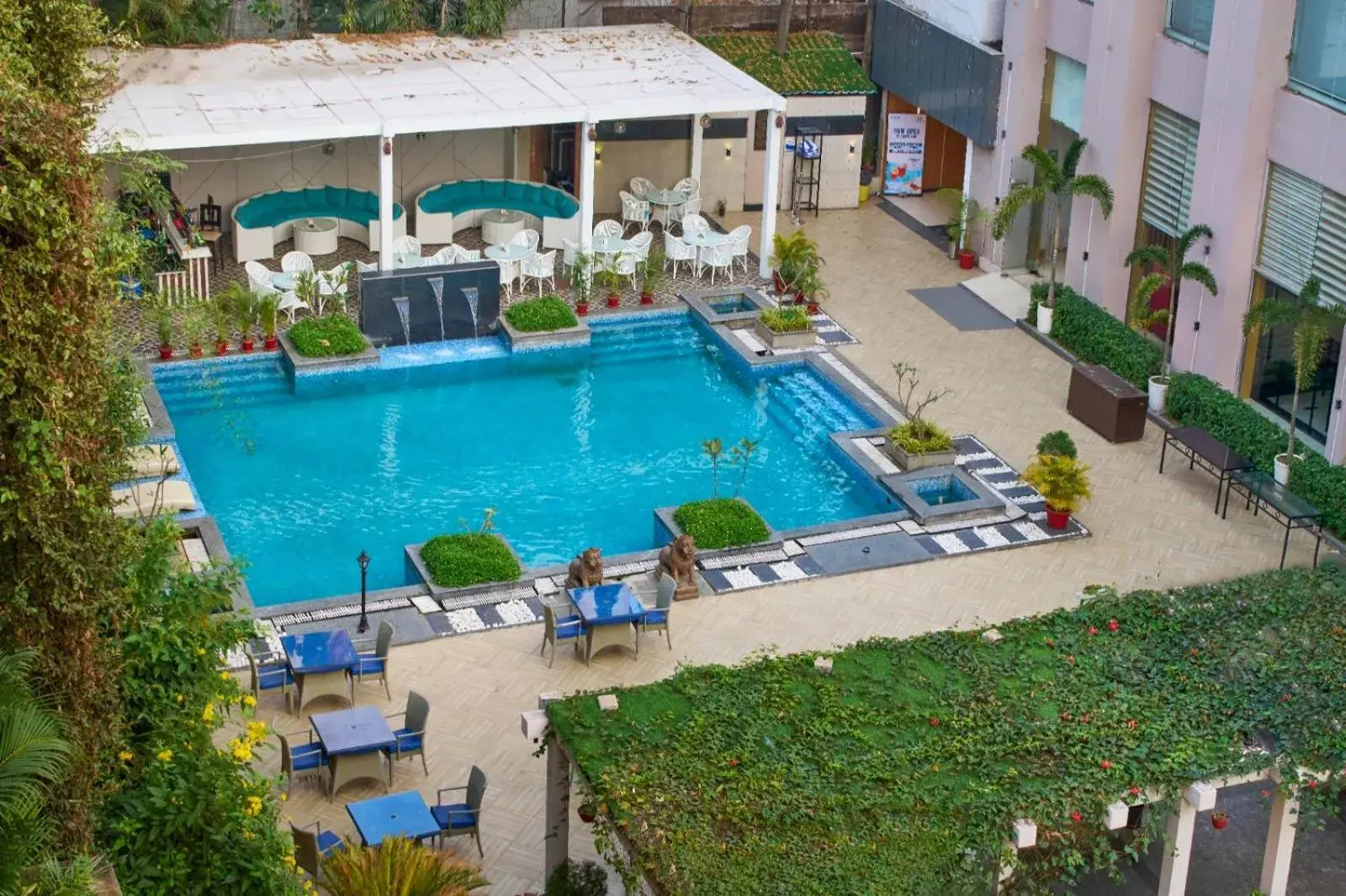 Swimming pool, Pool View in Hotel Hindusthan International, Bhubaneswar
