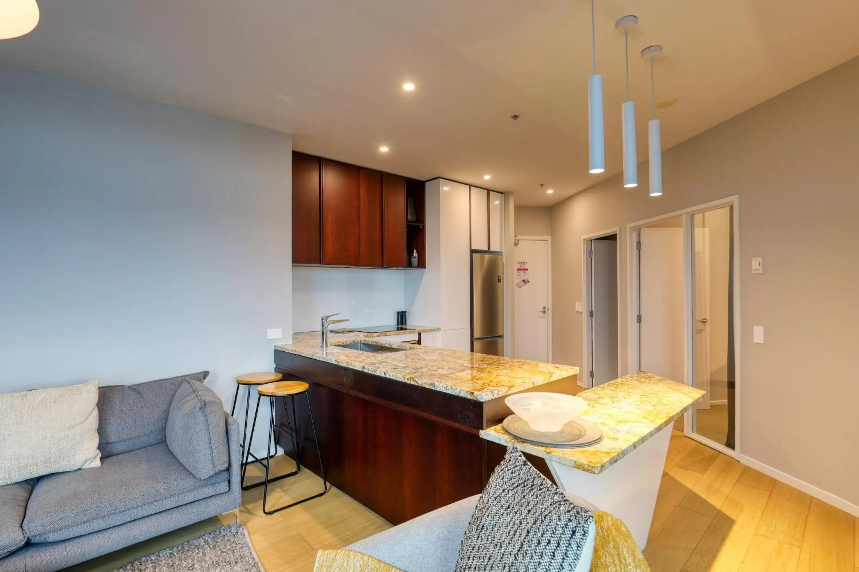 kitchen, Bathroom in Ramada Suites by Wyndham Nautilus Orewa