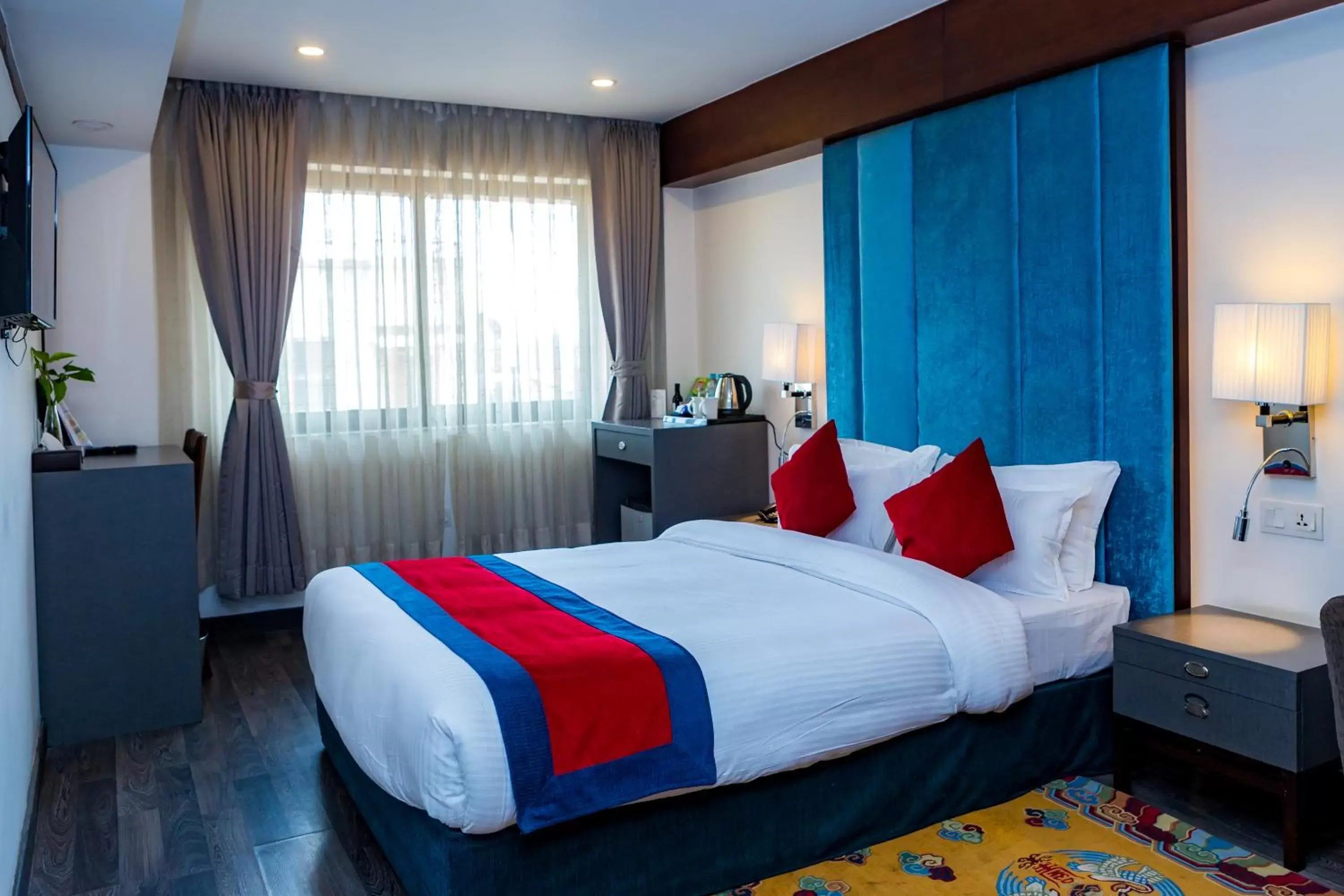 Bed in M Hotel Thamel-Kathmandu
