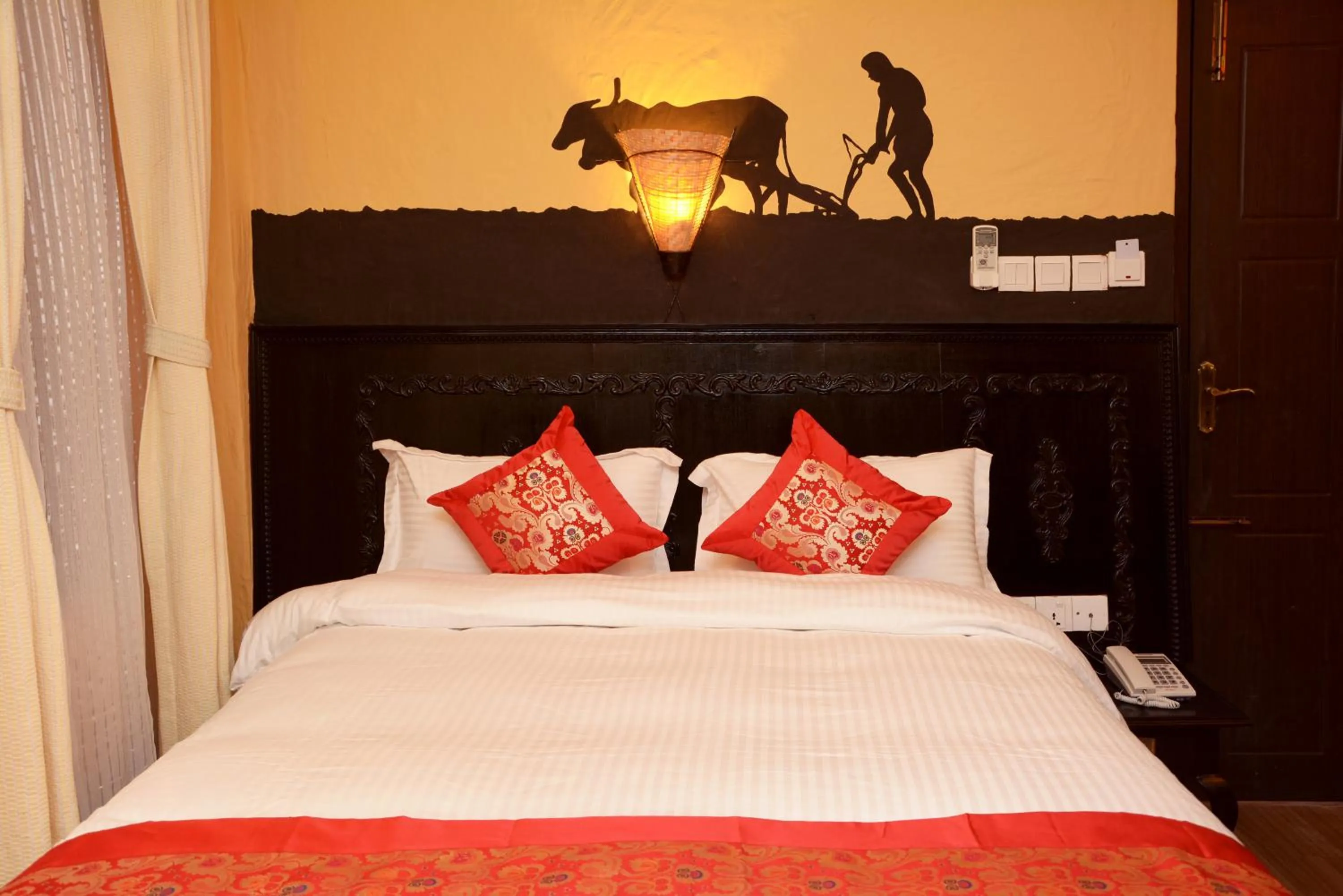 Bed in Kasthamandap Boutique Hotel