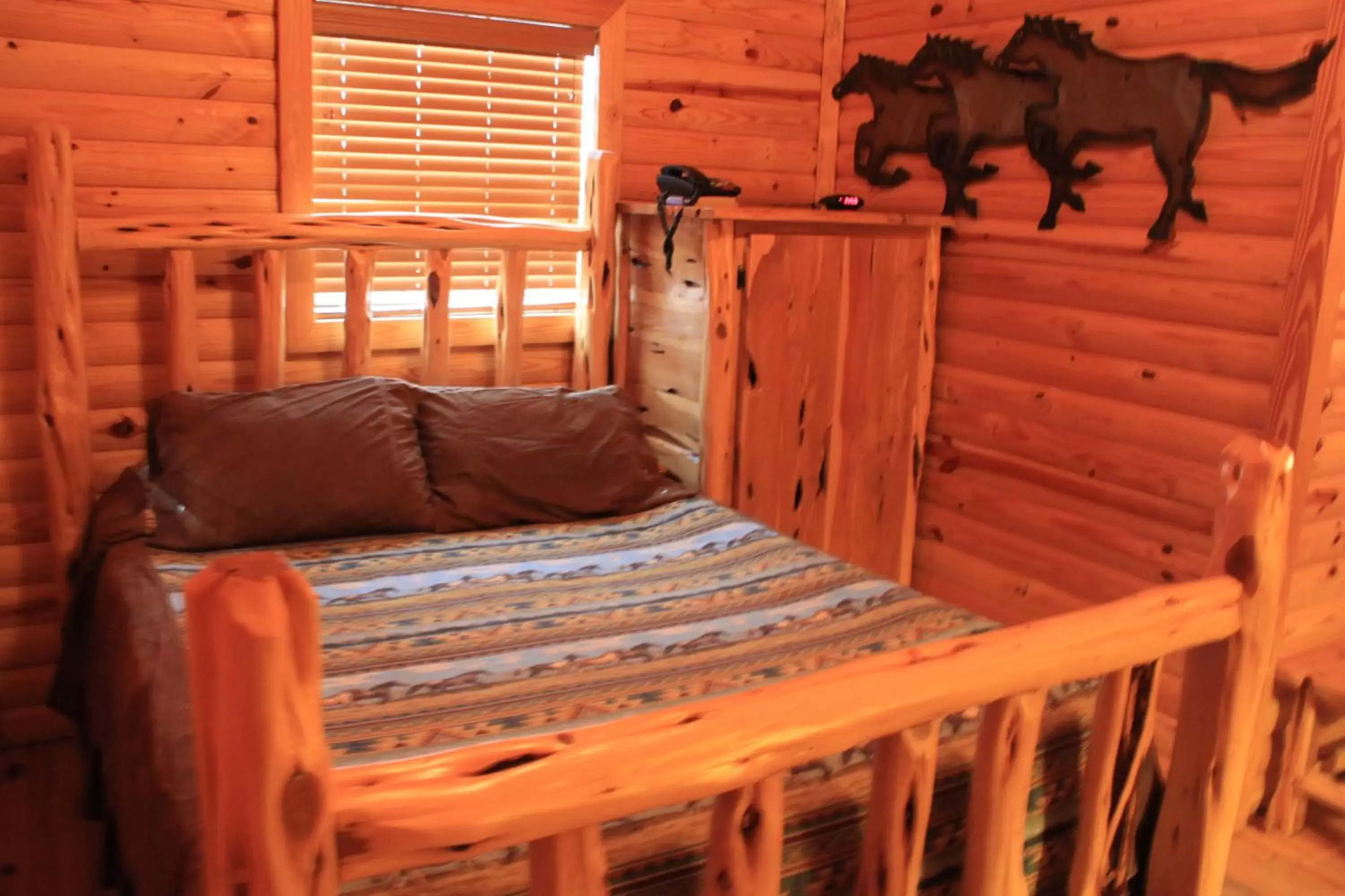 Bed in Flying L Ranch Resort