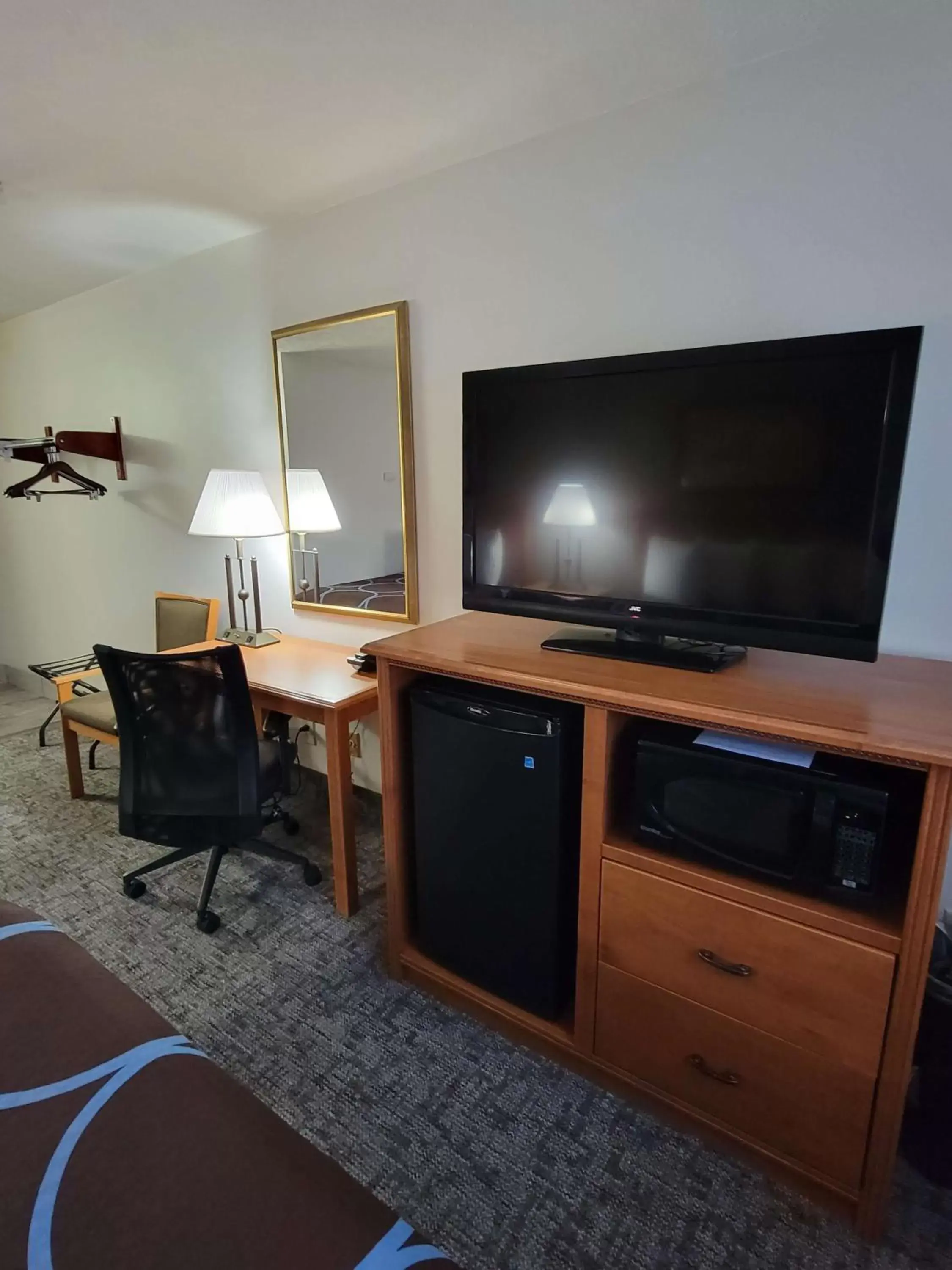 Bedroom, TV/Entertainment Center in SureStay Plus Hotel by Best Western Grand Island