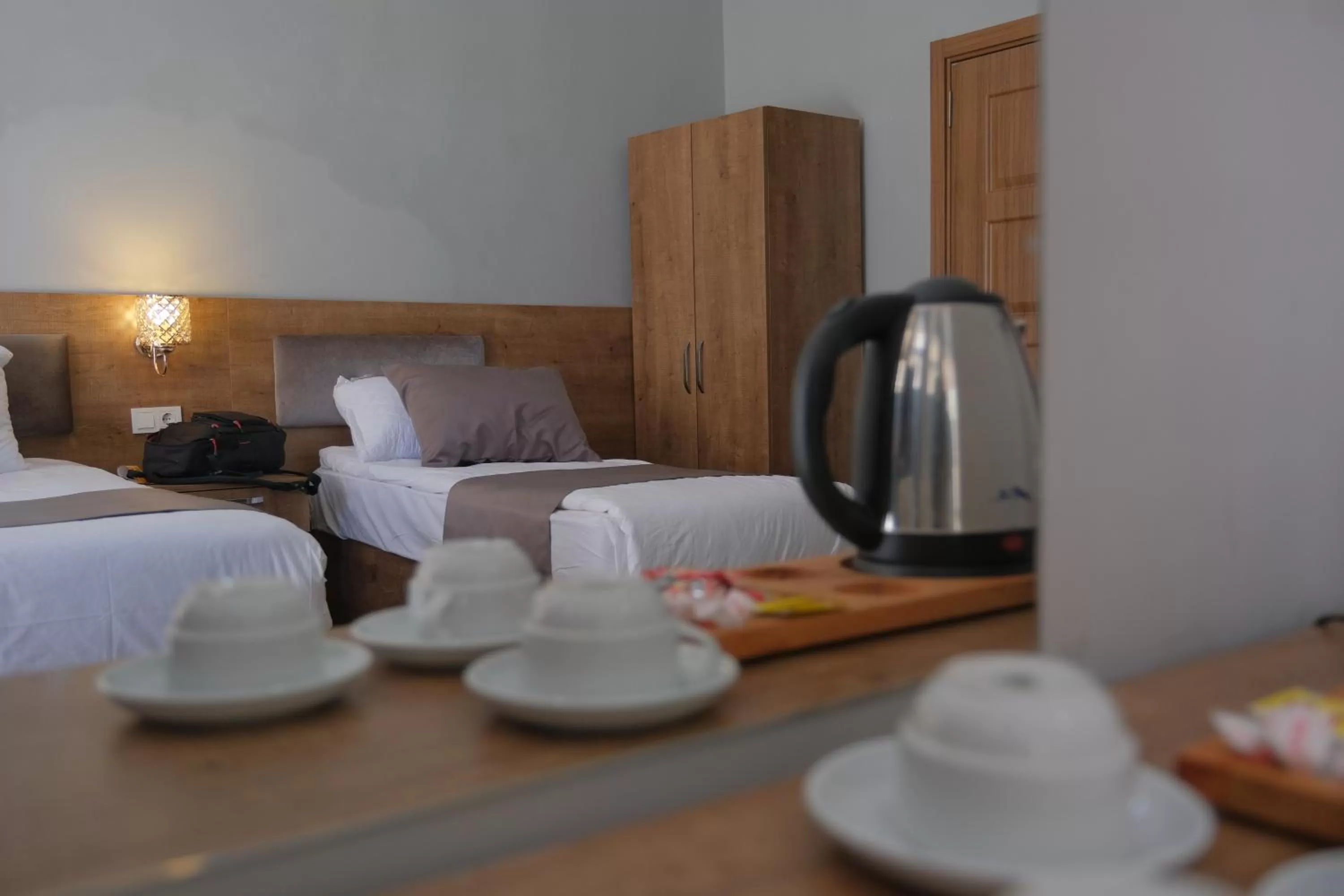 Bed in Adamantides Hotel