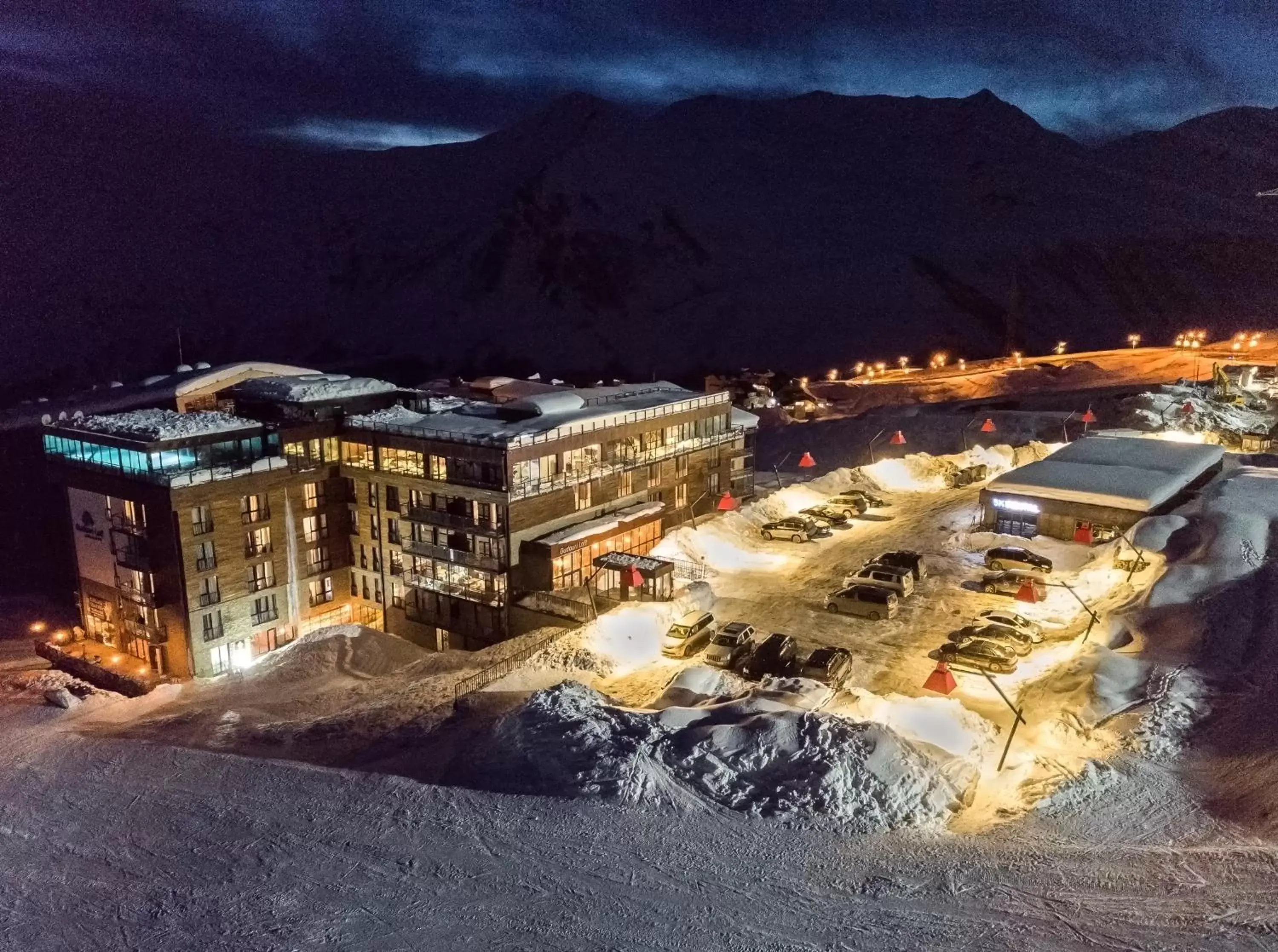 Bird's eye view, Winter in Gudauri Loft Hotel