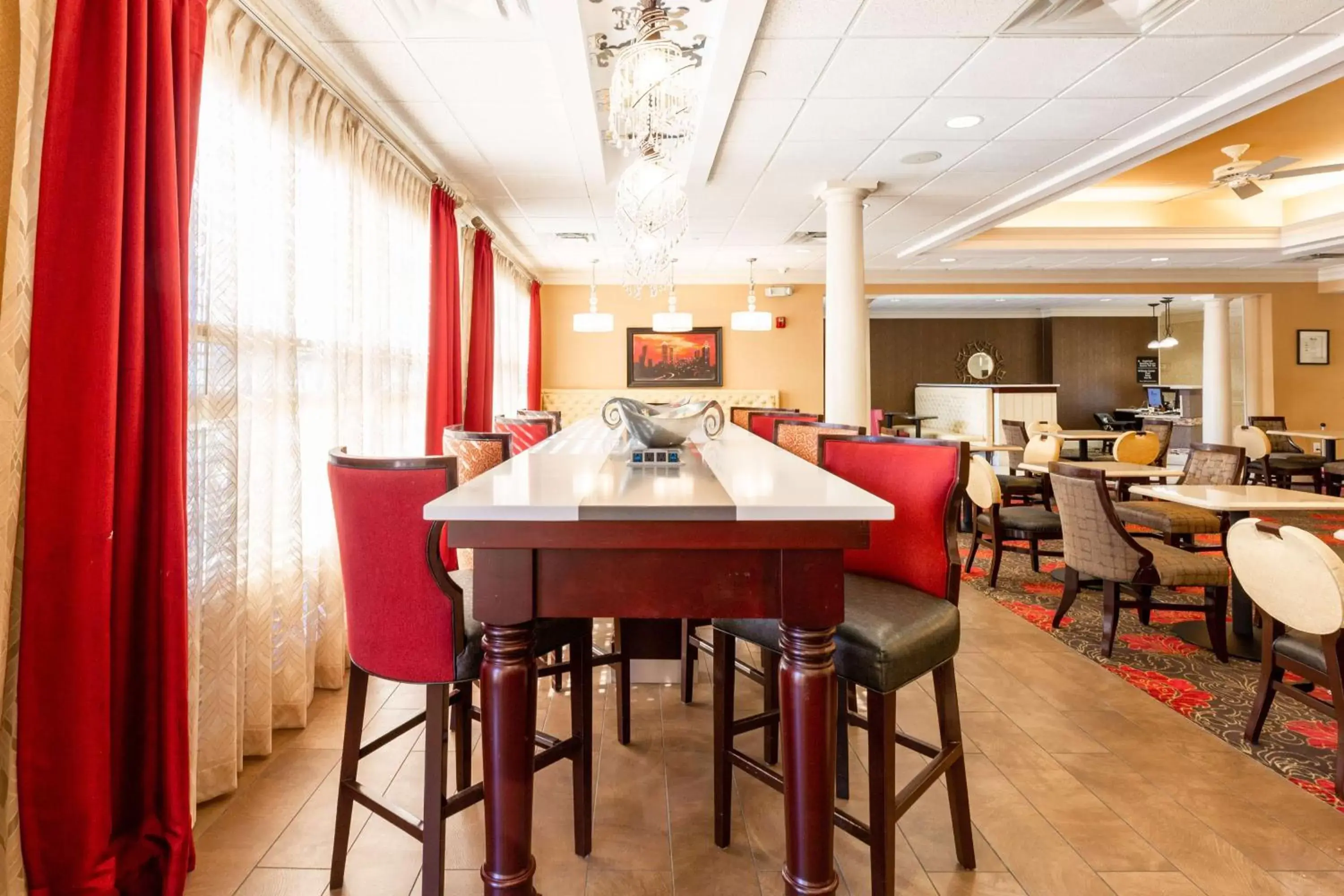 Lobby or reception, Restaurant/Places to Eat in Hampton Inn Lawrenceville Duluth