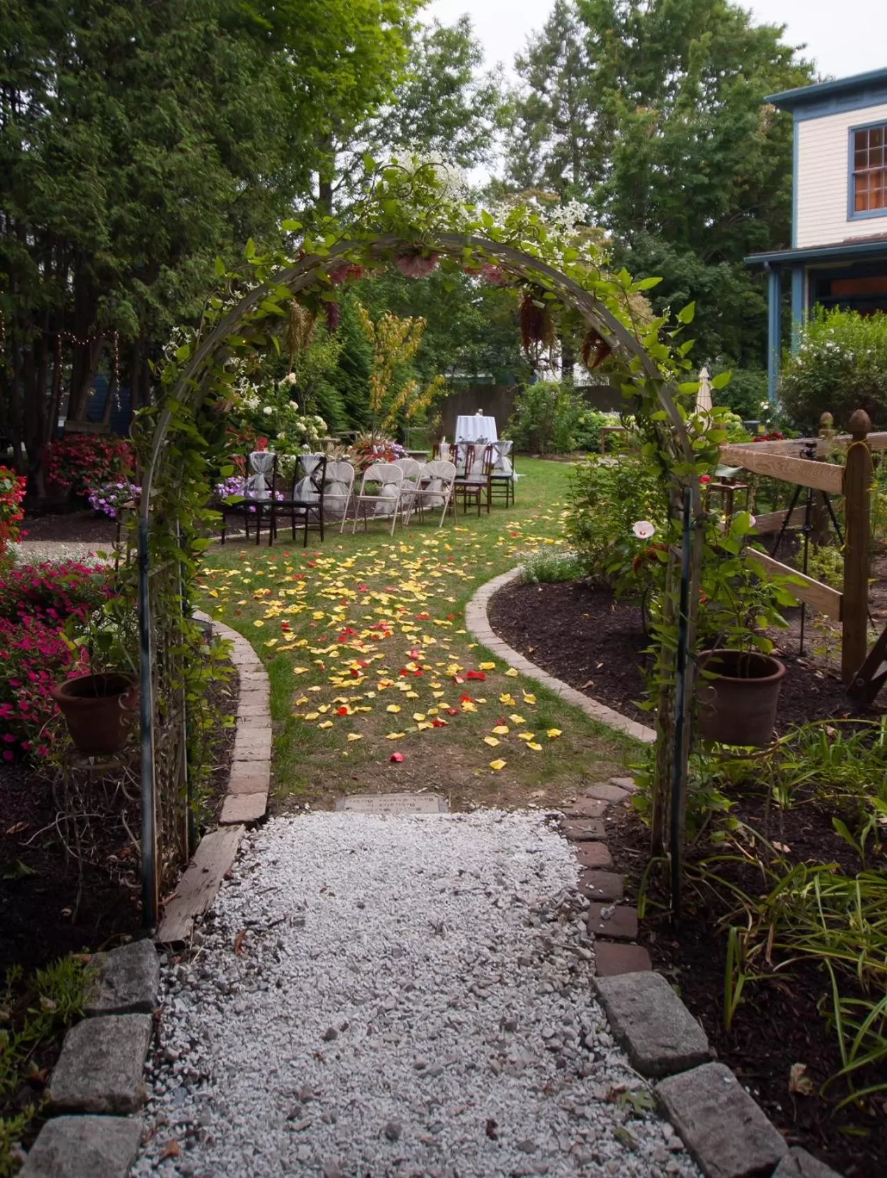 Garden view in The Borland House Inn