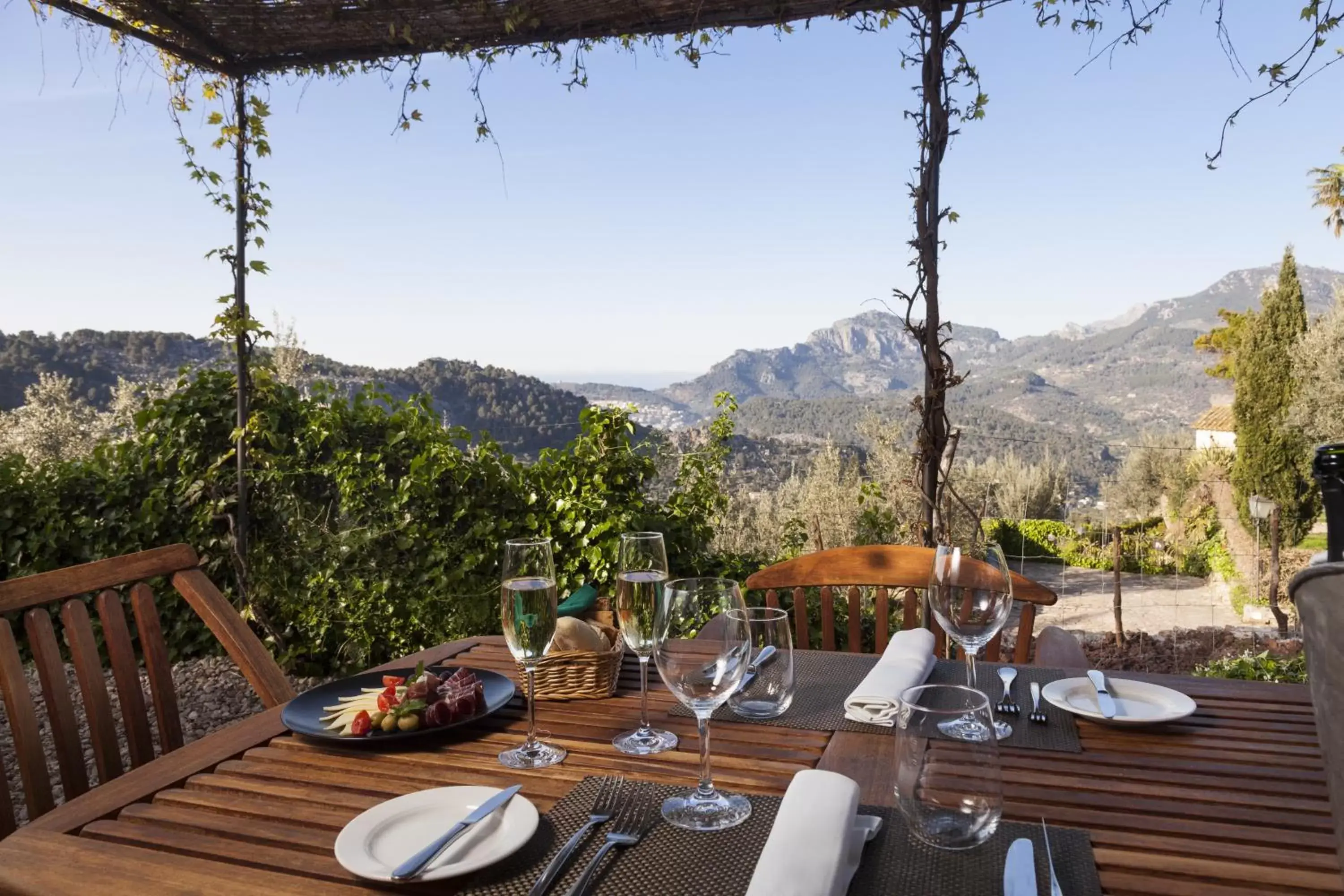 Balcony/Terrace, Restaurant/Places to Eat in Ca's Xorc Luxury Retreat - ADULTS ONLY