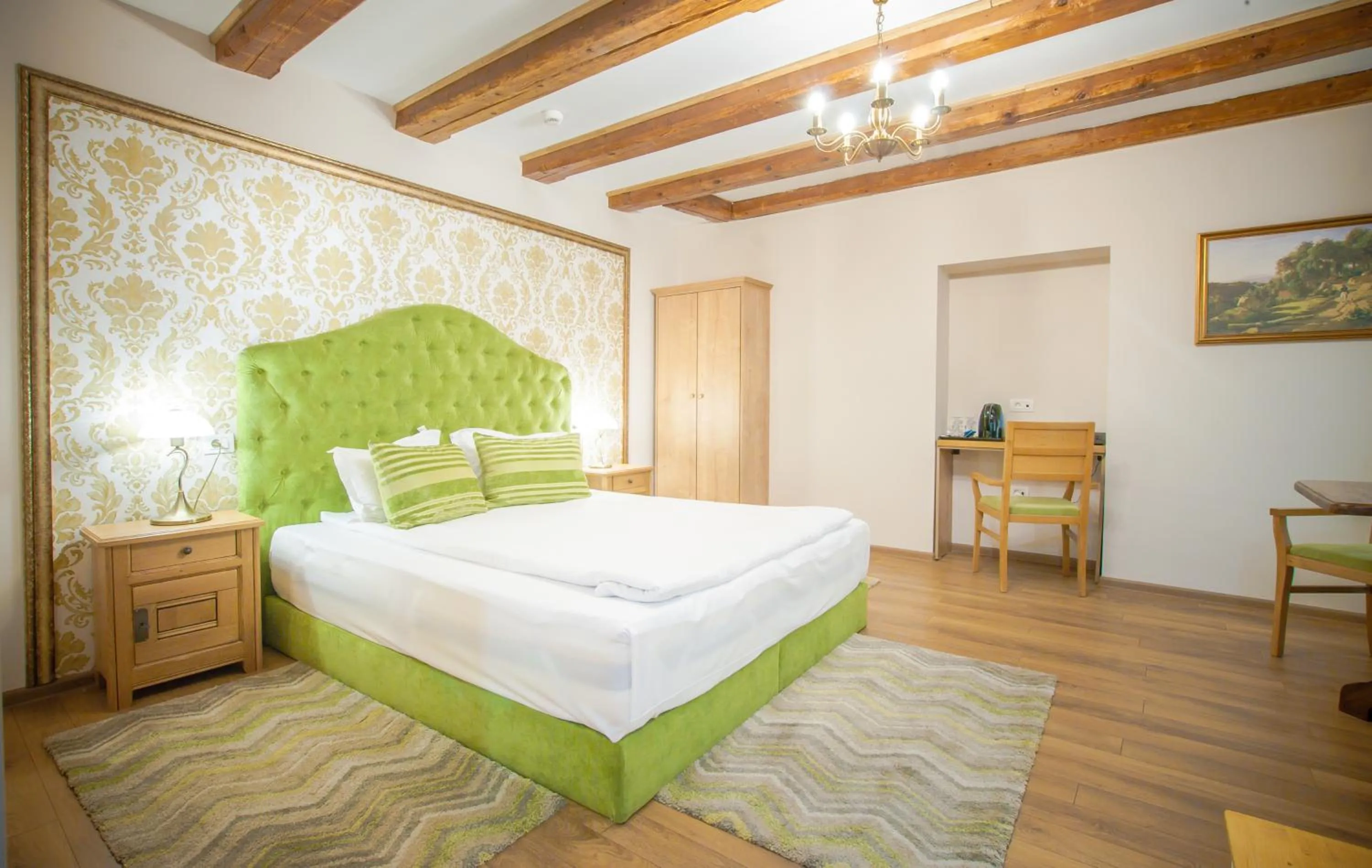 Bedroom, Bed in Safrano Palace