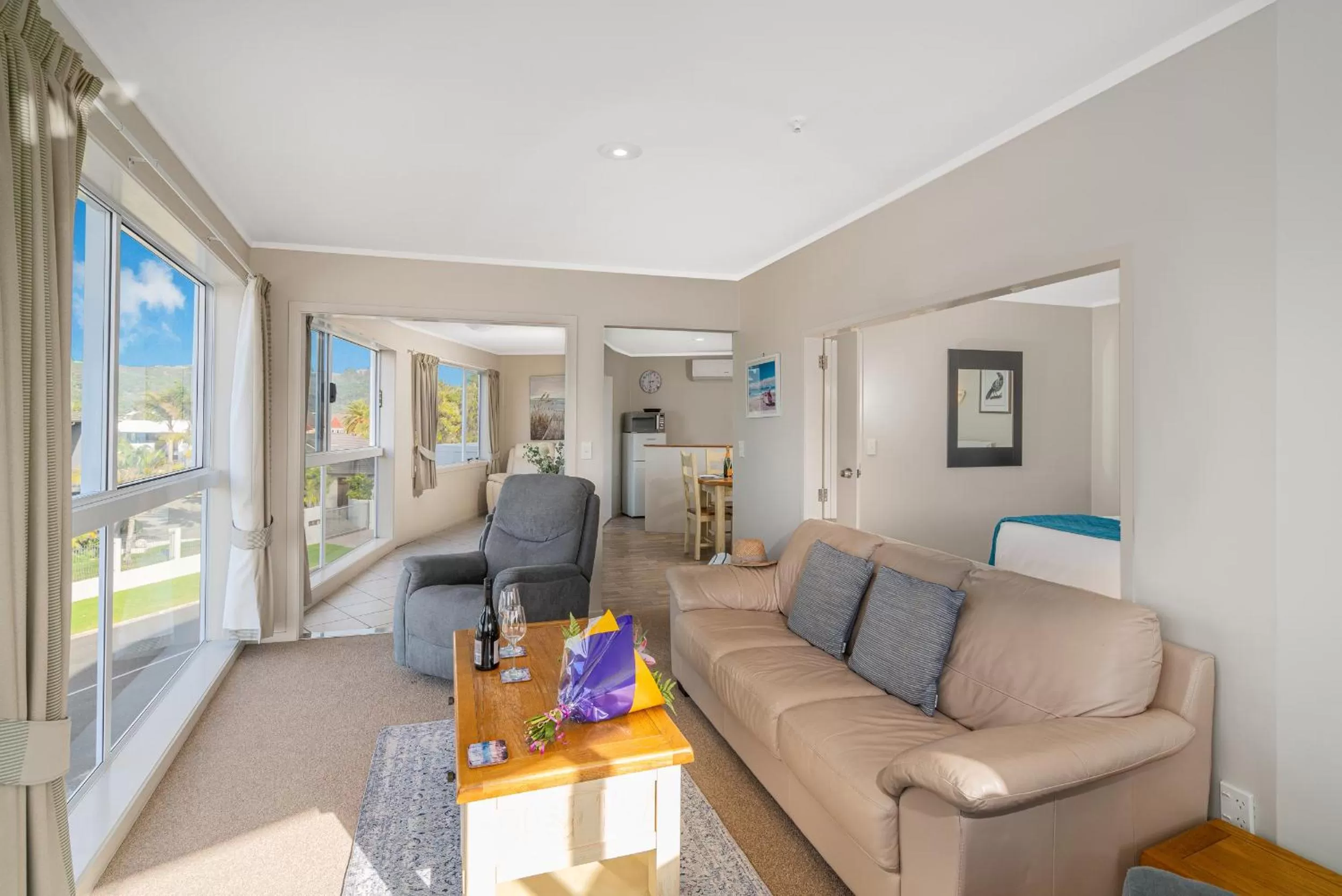 Living room in Waterfront Apartments Whitianga