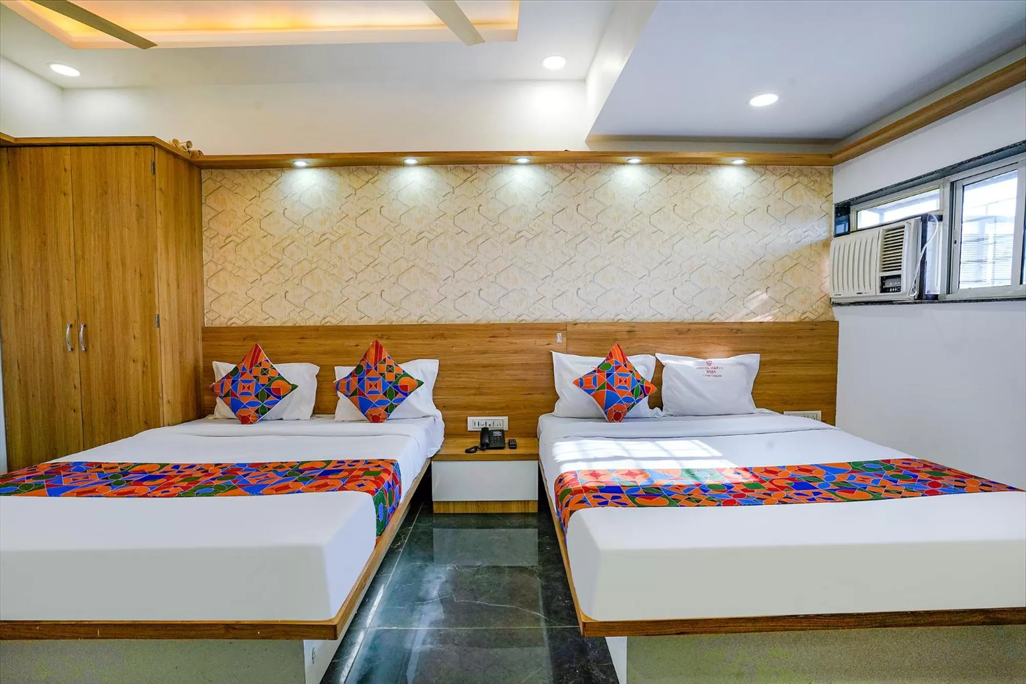 Bed in FabHotel Galaxy Stay - Nr Morya Hospital