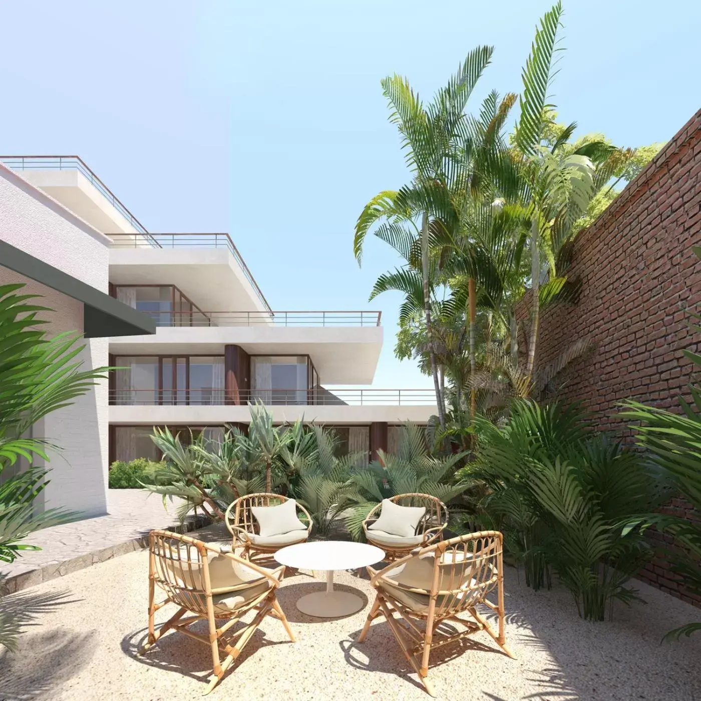 Patio, Property Building in Baja Club Hotel, La Paz, Baja California Sur, a Member of Design Hotels