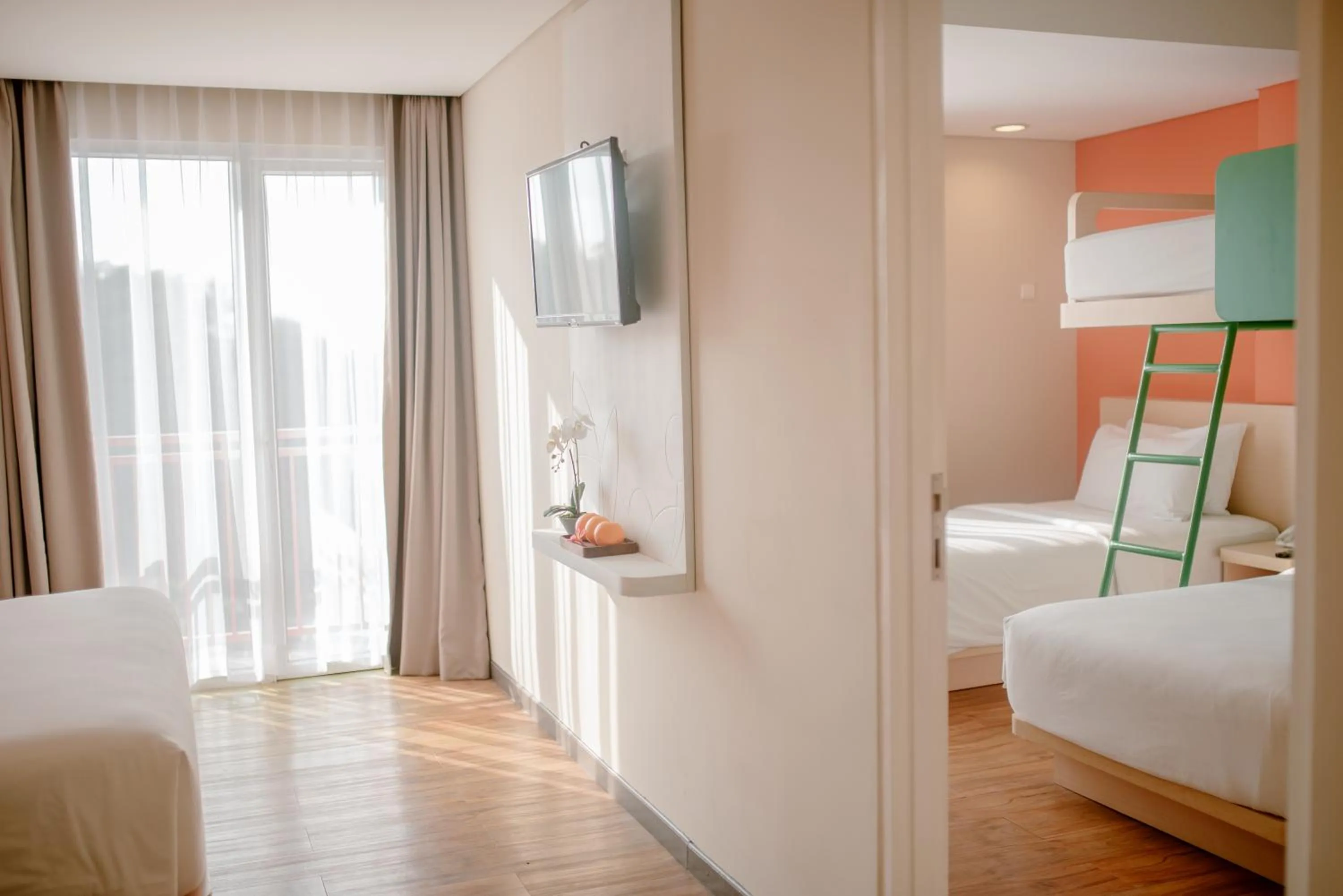 Bed in The Bountie Hotel and Convention Centre Sukabumi