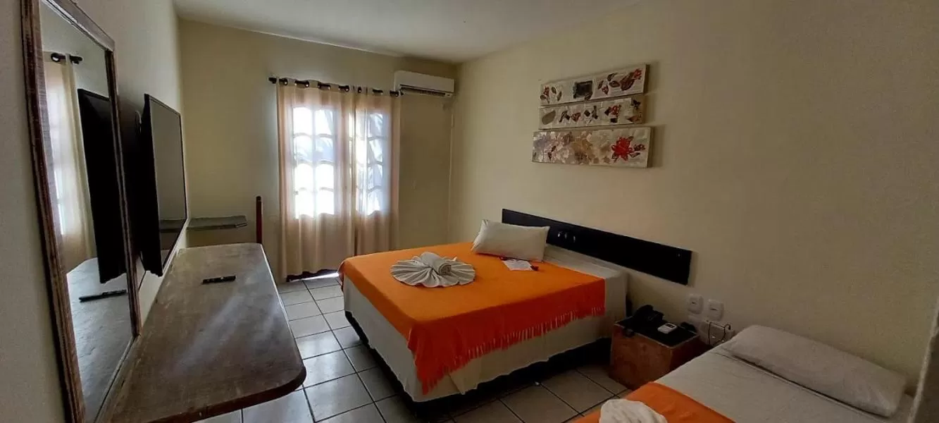 Bed in Hotel Recanto Do Sol