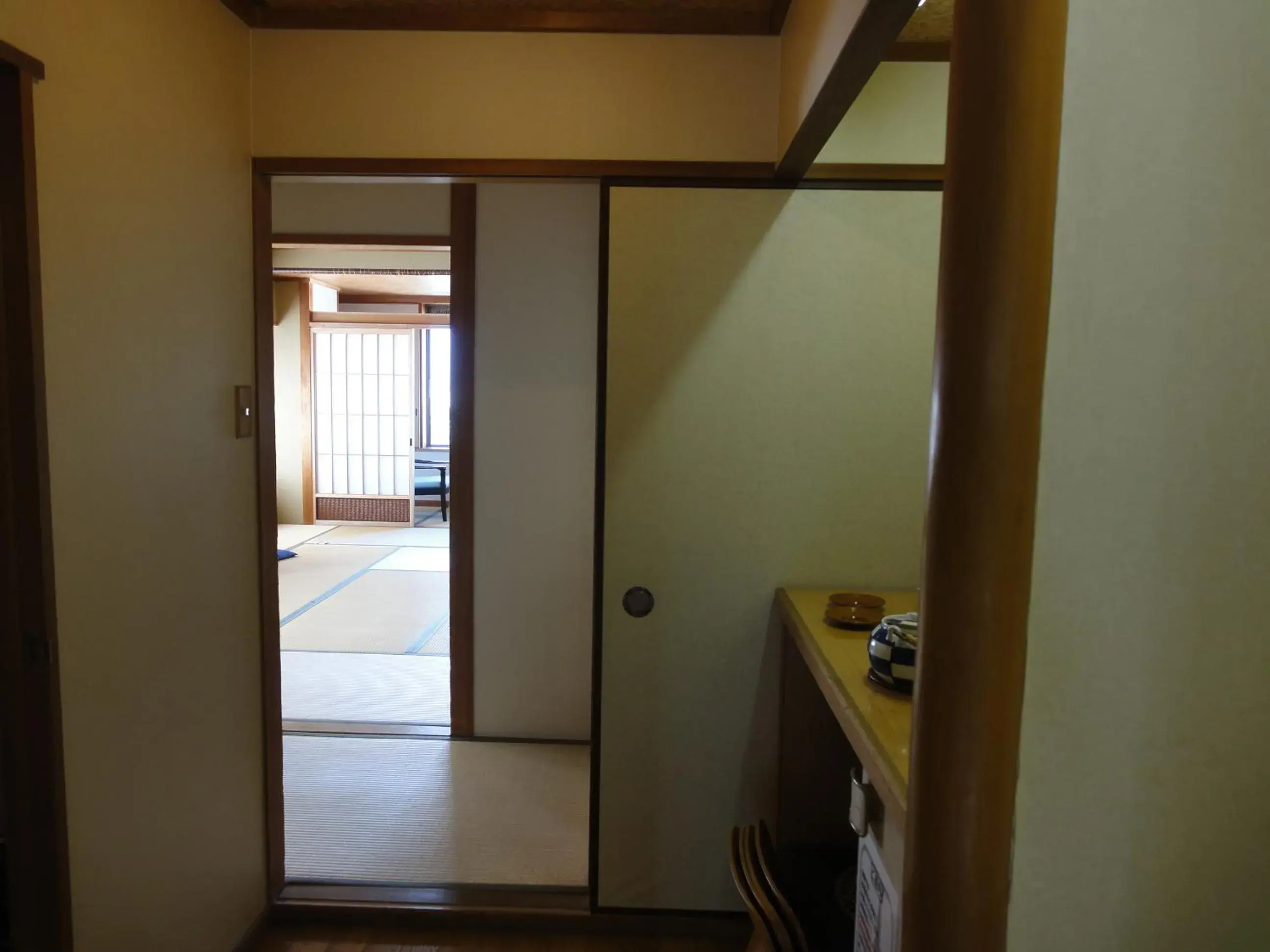 Decorative detail, TV/Entertainment Center in Miyajima Hotel Makoto