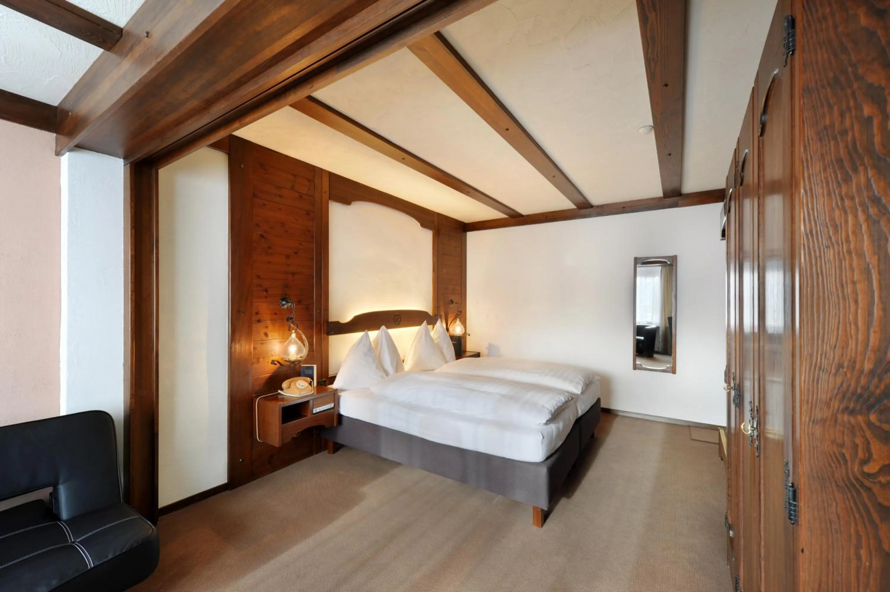 Bed in Hotel Dischma