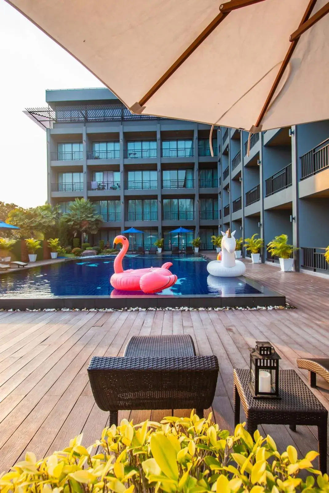 Pool view in Sun Marina Cha-Am Pool view in Sun Marina Cha-Am
