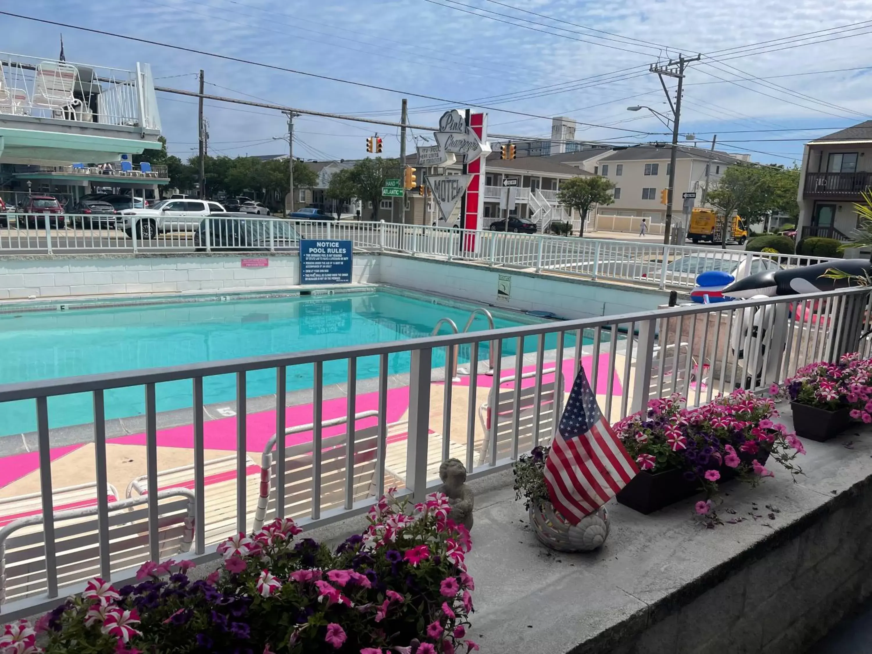 Pool View in Pink Champagne Motel