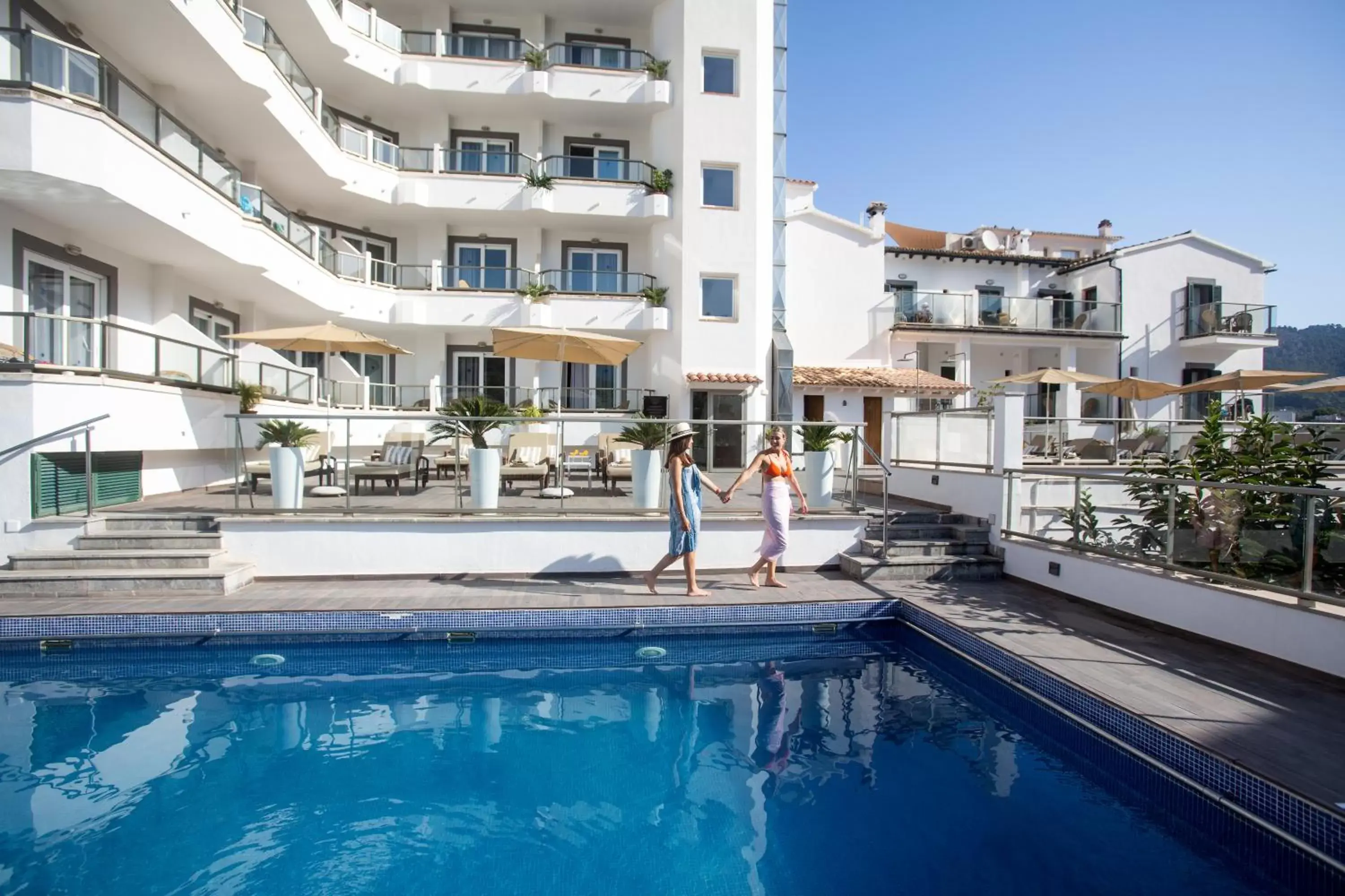 Balcony/Terrace, Swimming Pool in Hotel Marina