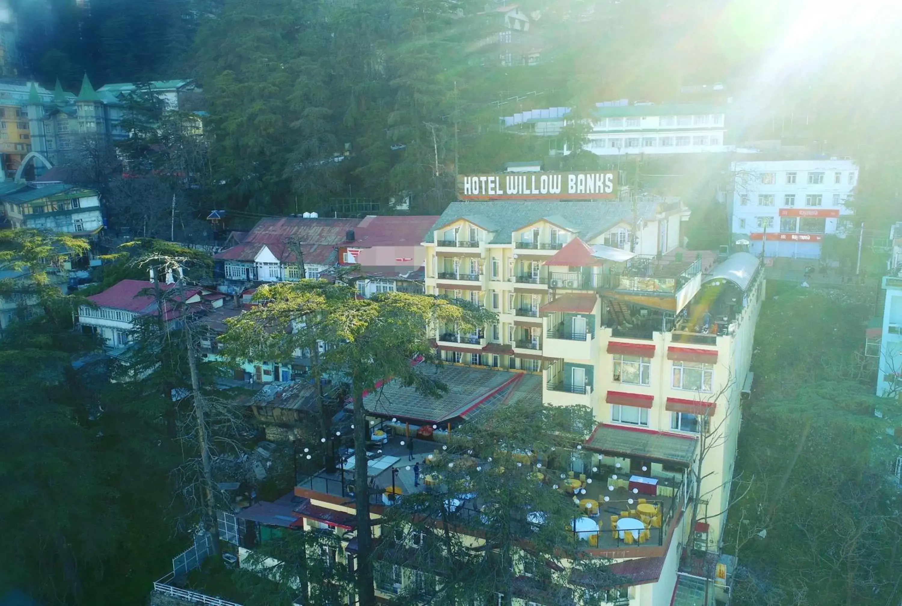 Bird's eye view, Bird's-eye View in Hotel Willow Banks