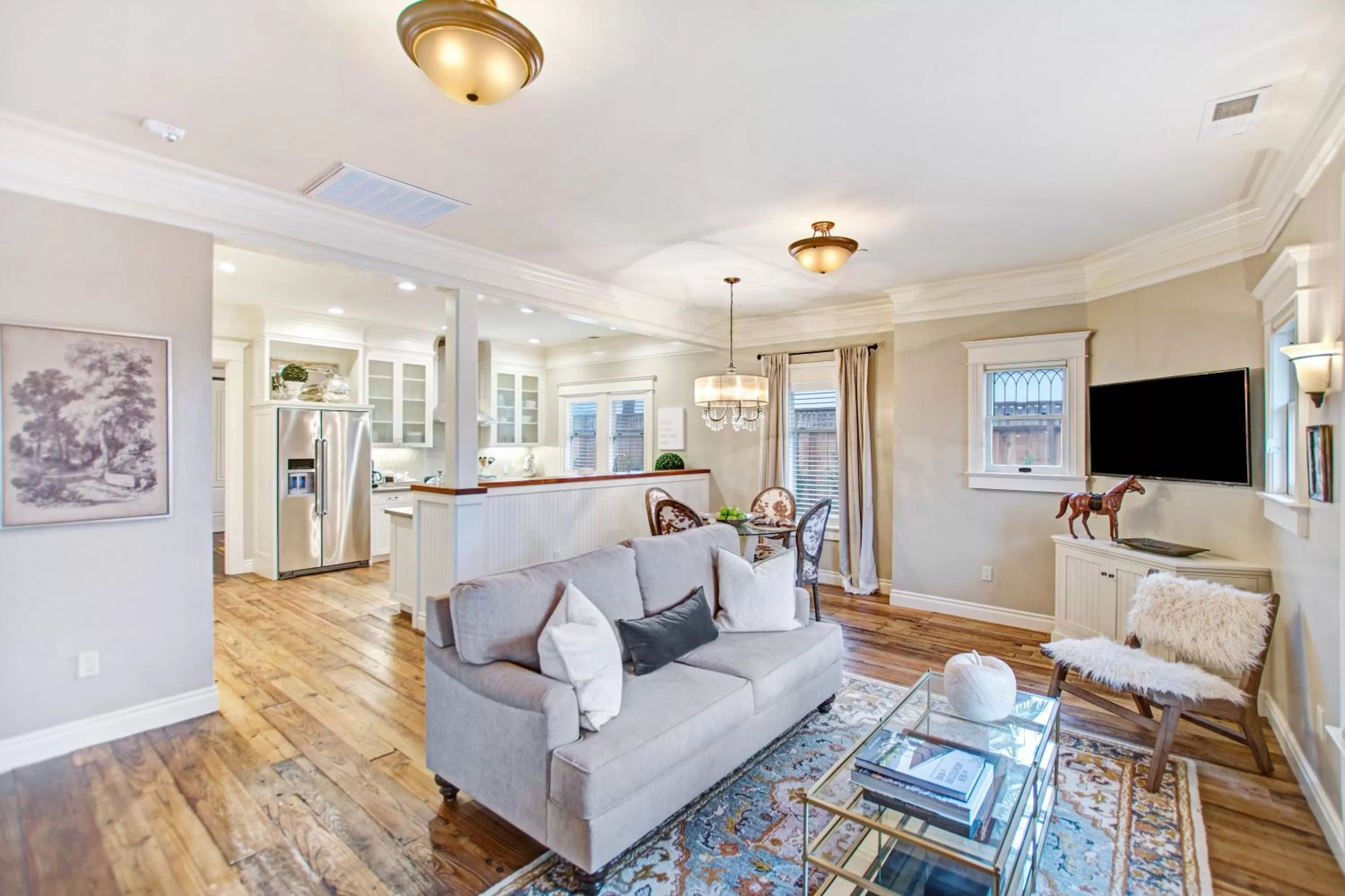 Living room, Seating Area in Sonoma Bungalows