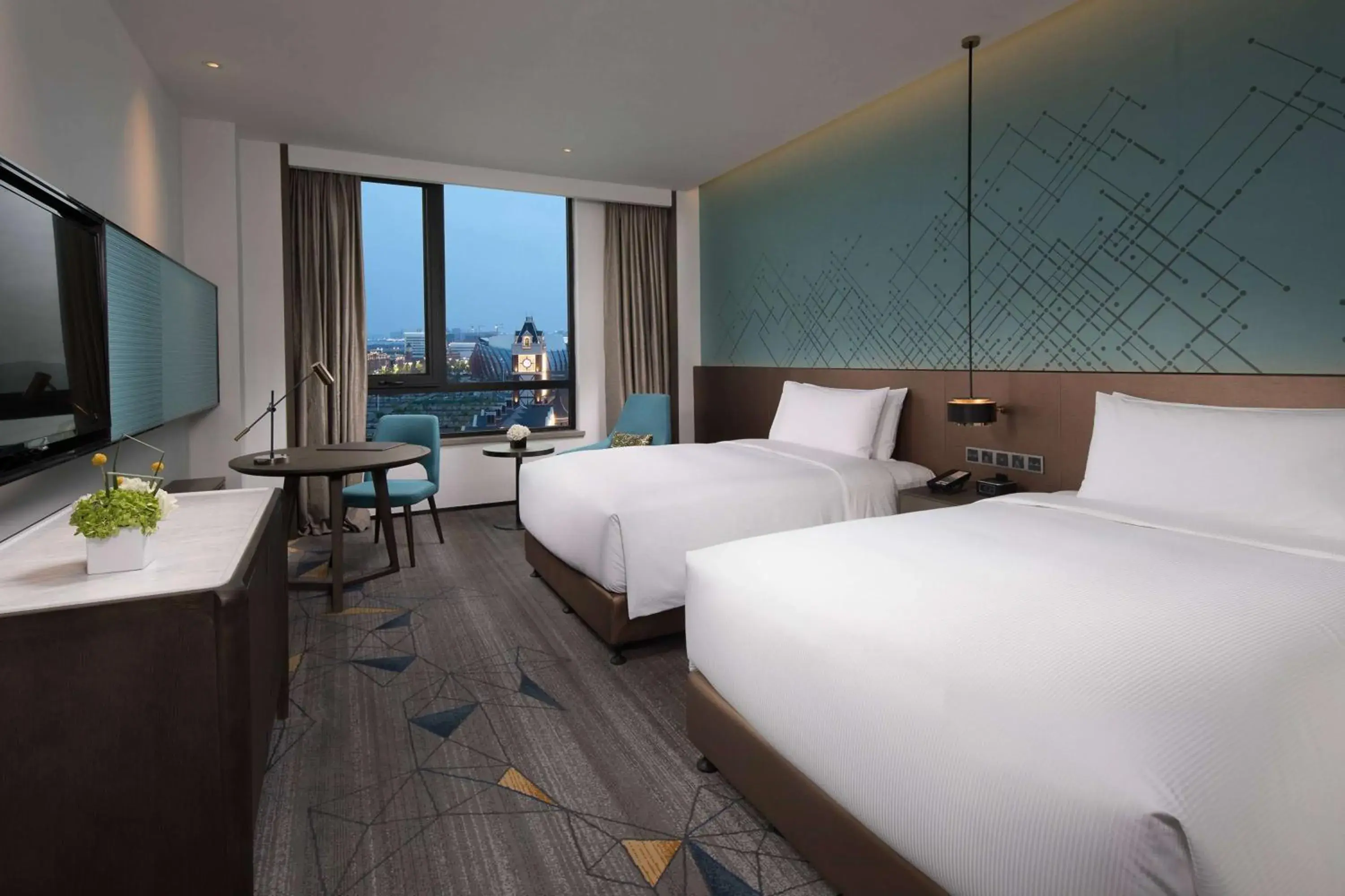 Bedroom, Bed in Doubletree By Hilton Qingdao Oriental Movie Metropolis Bedroom, Bed in Doubletree By Hilton Qingdao Oriental Movie Metropolis