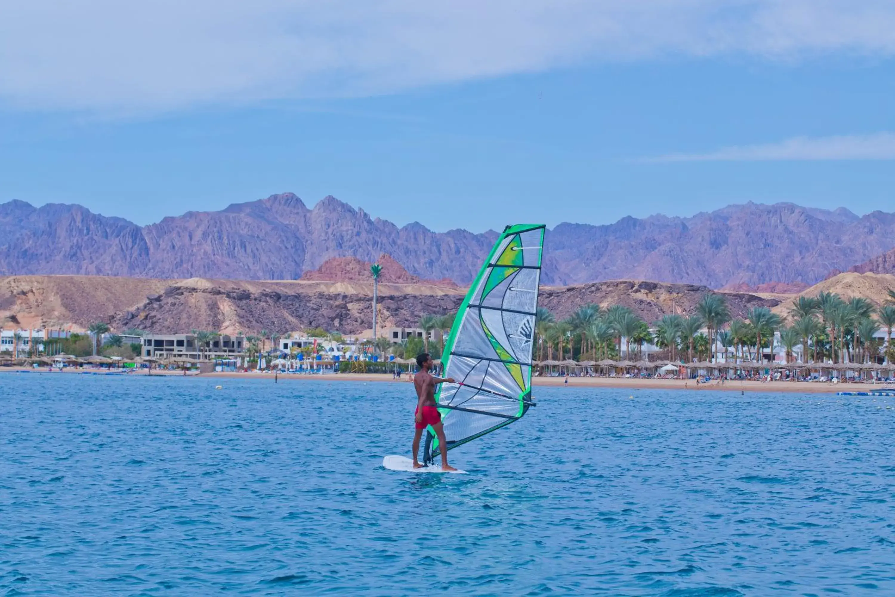 Entertainment, Windsurfing in Albatros Sharm Resort - By Pickalbatros