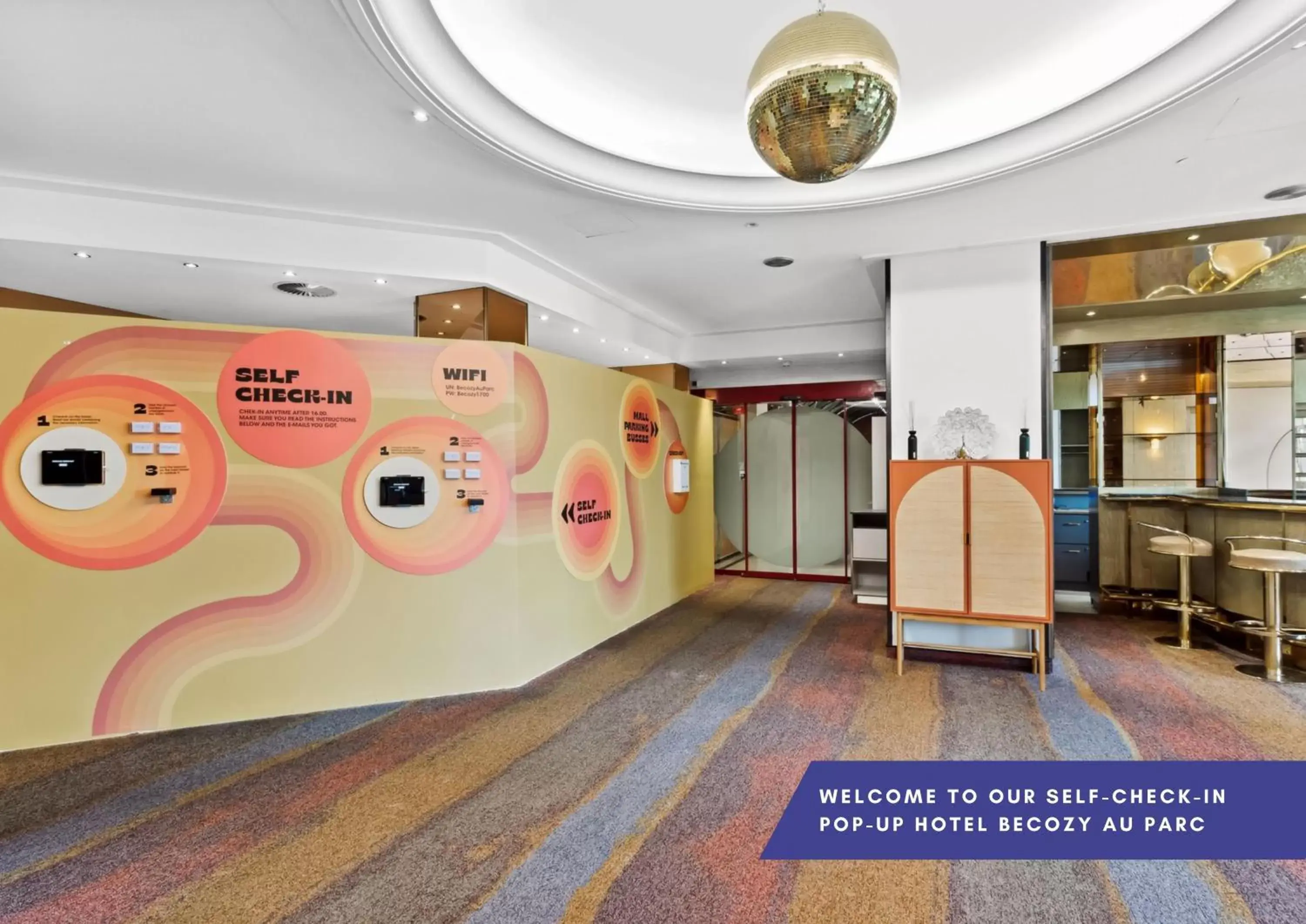Lobby or reception in becozy Au Parc Self-Check In Hotel Retro Edition