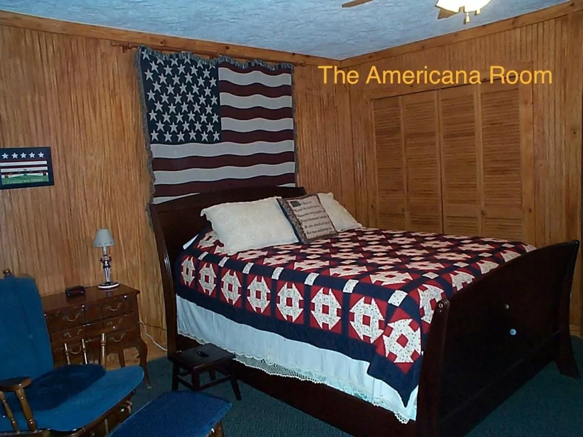 View (from property/room), Bed in Mountain Aire Cottages, Inn, & Glamping