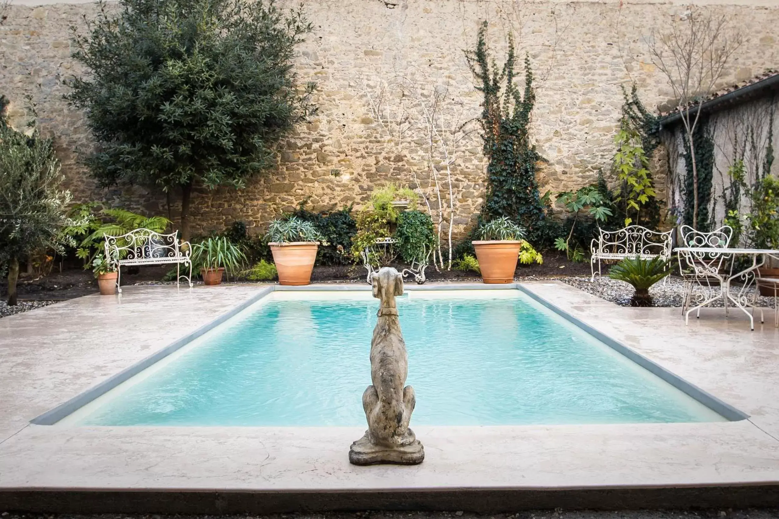 Swimming Pool in Carcassonne Bed and Breakfast du Palais