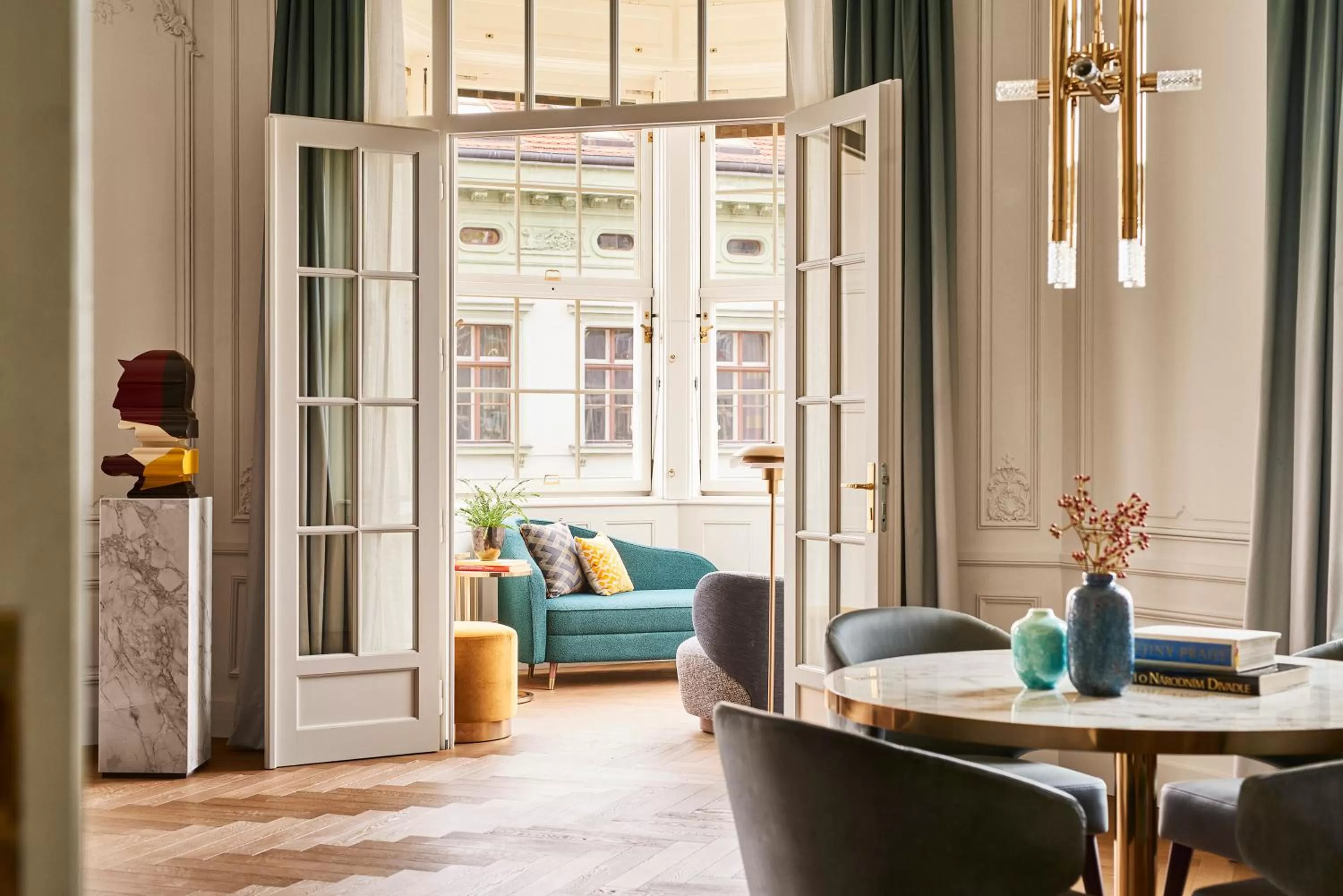 Living room in Andaz Prague, By Hyatt