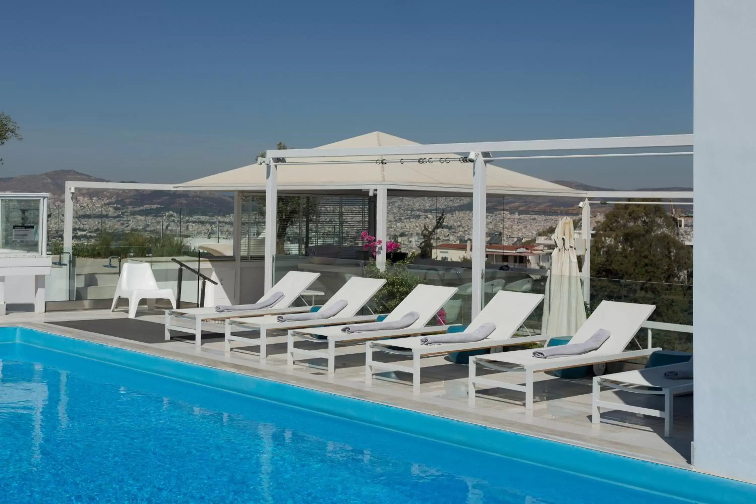 Balcony/Terrace, Swimming Pool in St George Lycabettus Lifestyle Hotel