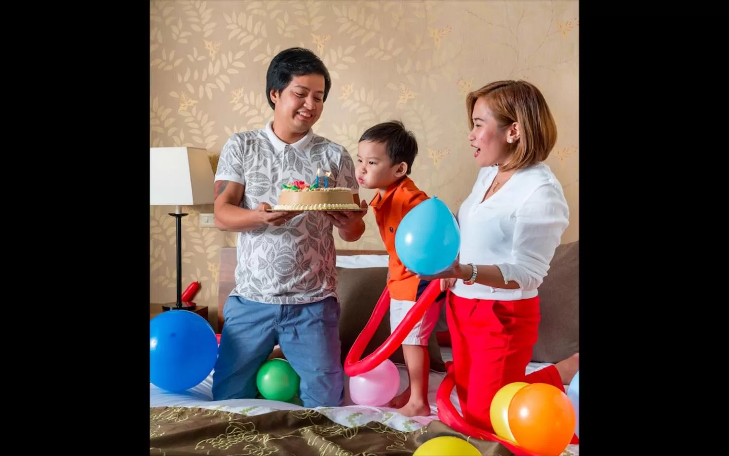 Family in Hotel Kimberly Manila