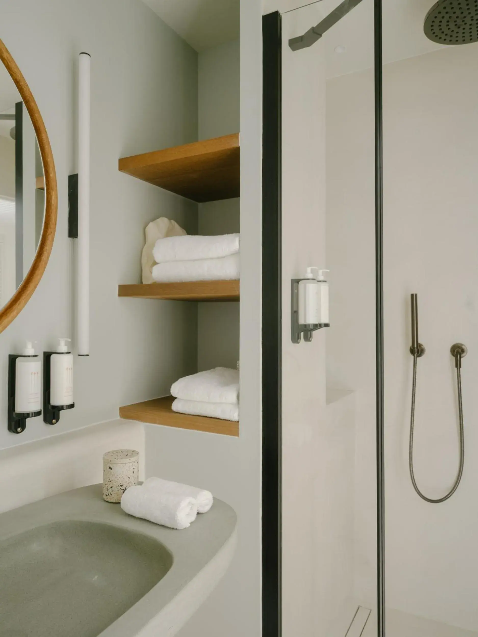 Shower, Bathroom in Hôtel Belle Plage & Villa Spa