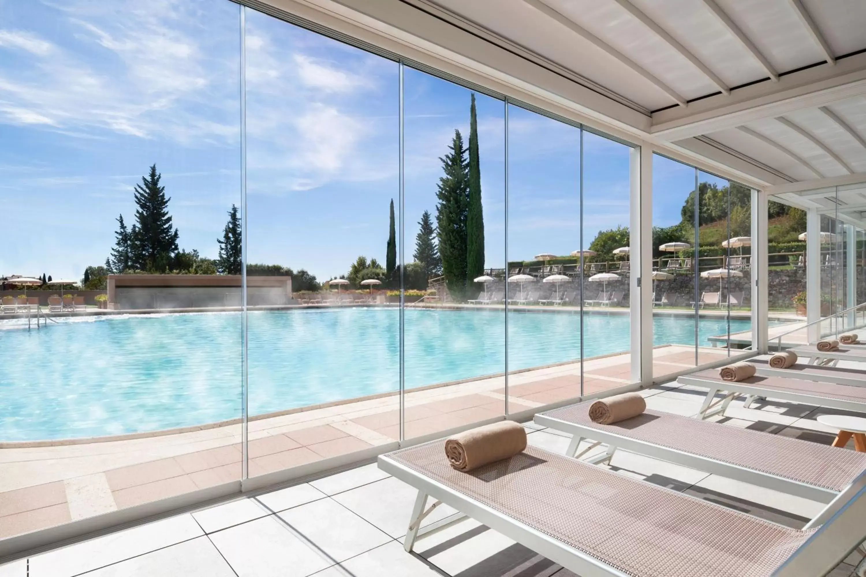 Swimming Pool in Grotta Giusti Thermal Spa Resort Tuscany, Autograph Collection