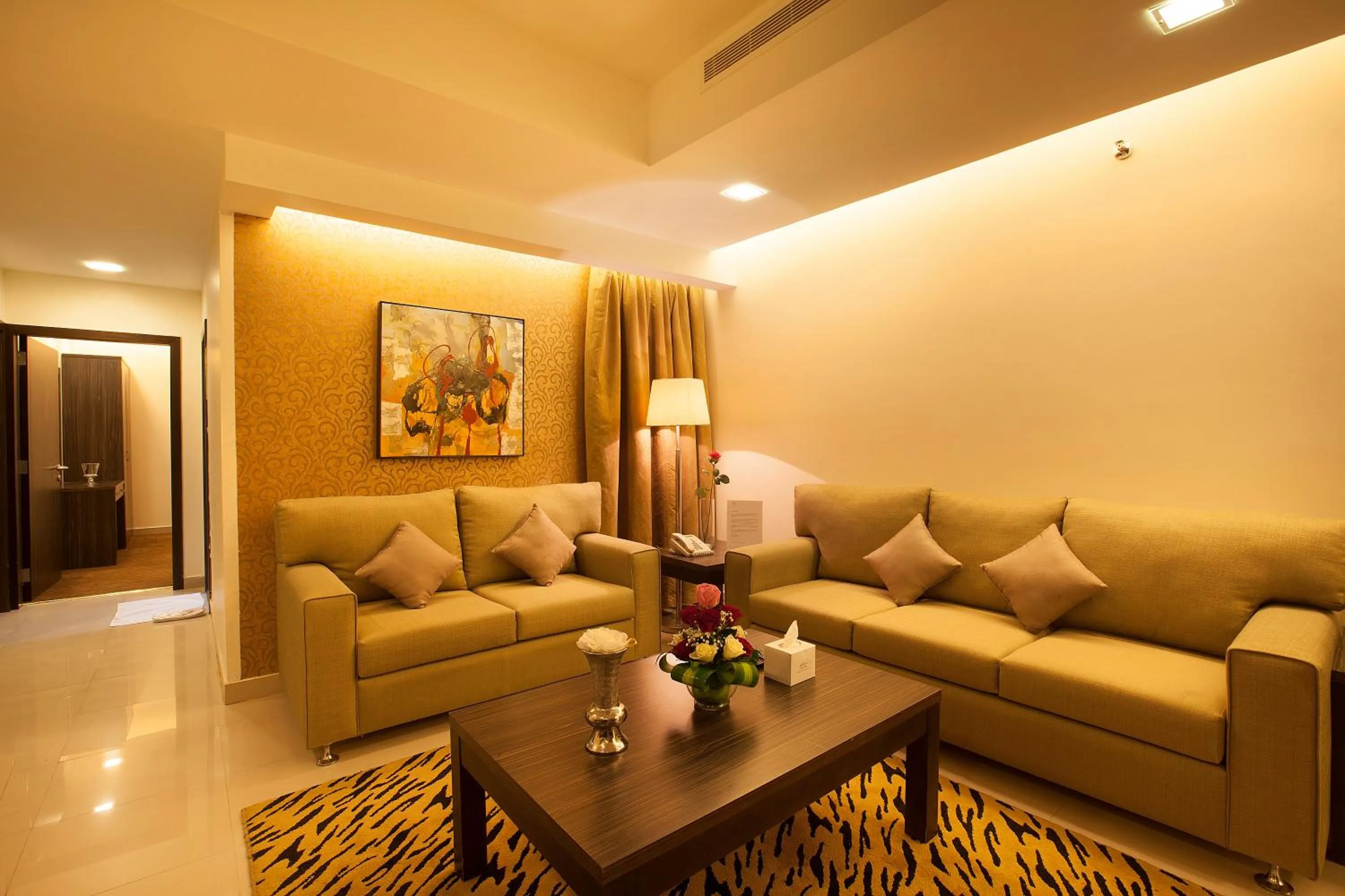 Living room in Hayat Watheer for serviced Apartment