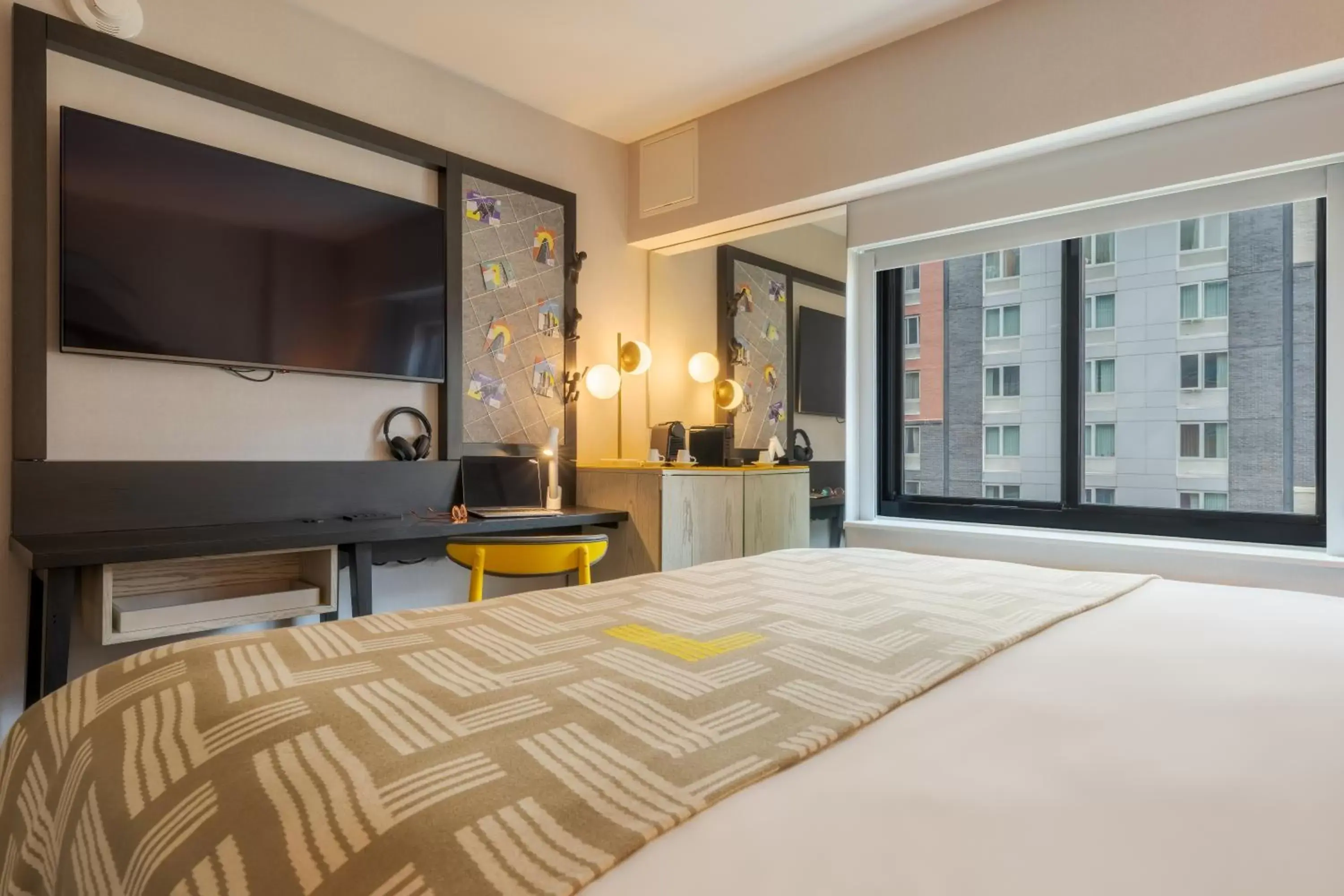 View (from property/room), Bed in Pestana CR7 Times Square