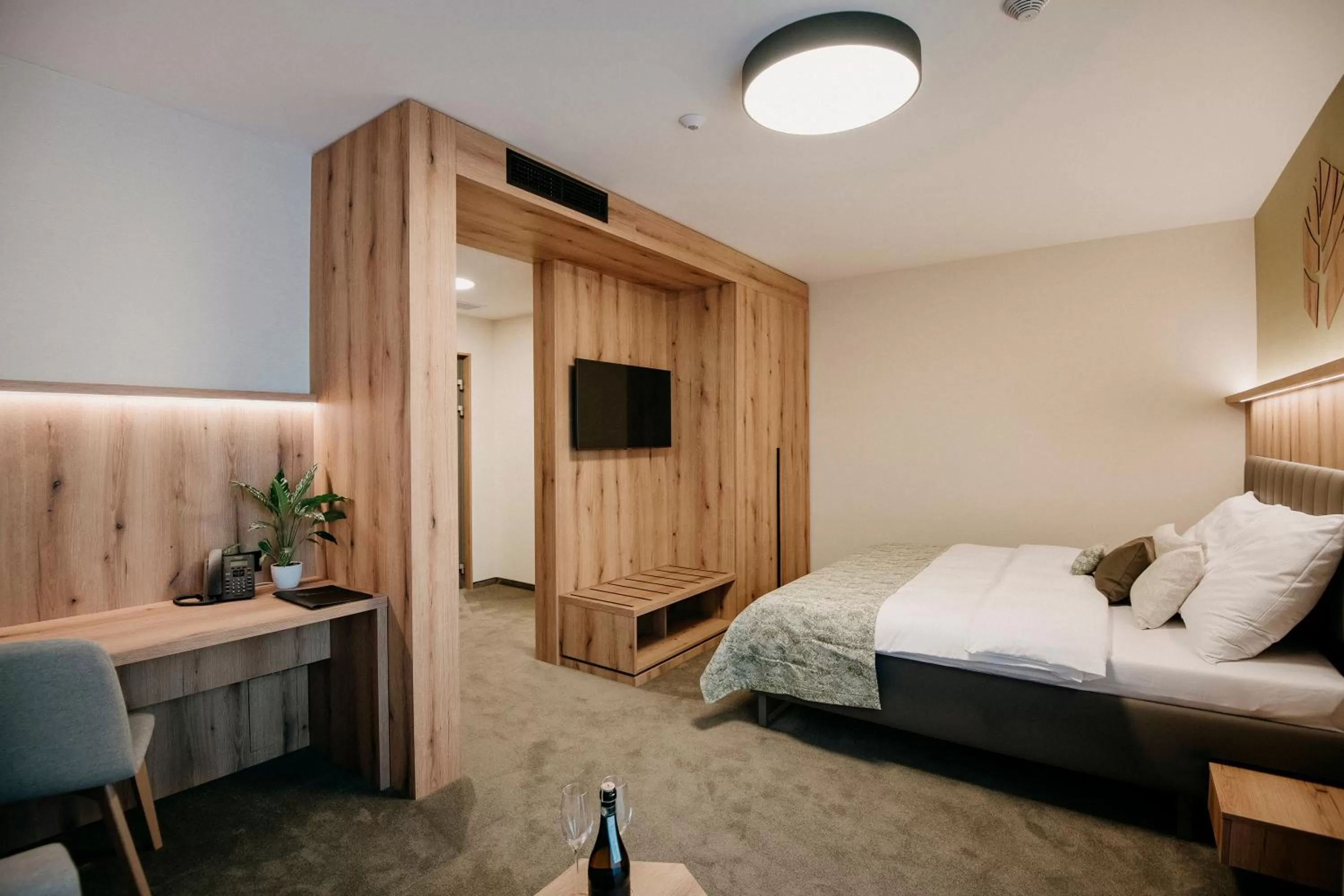 Photo of the whole room, Bed in RM Hotel Wellness & Congress