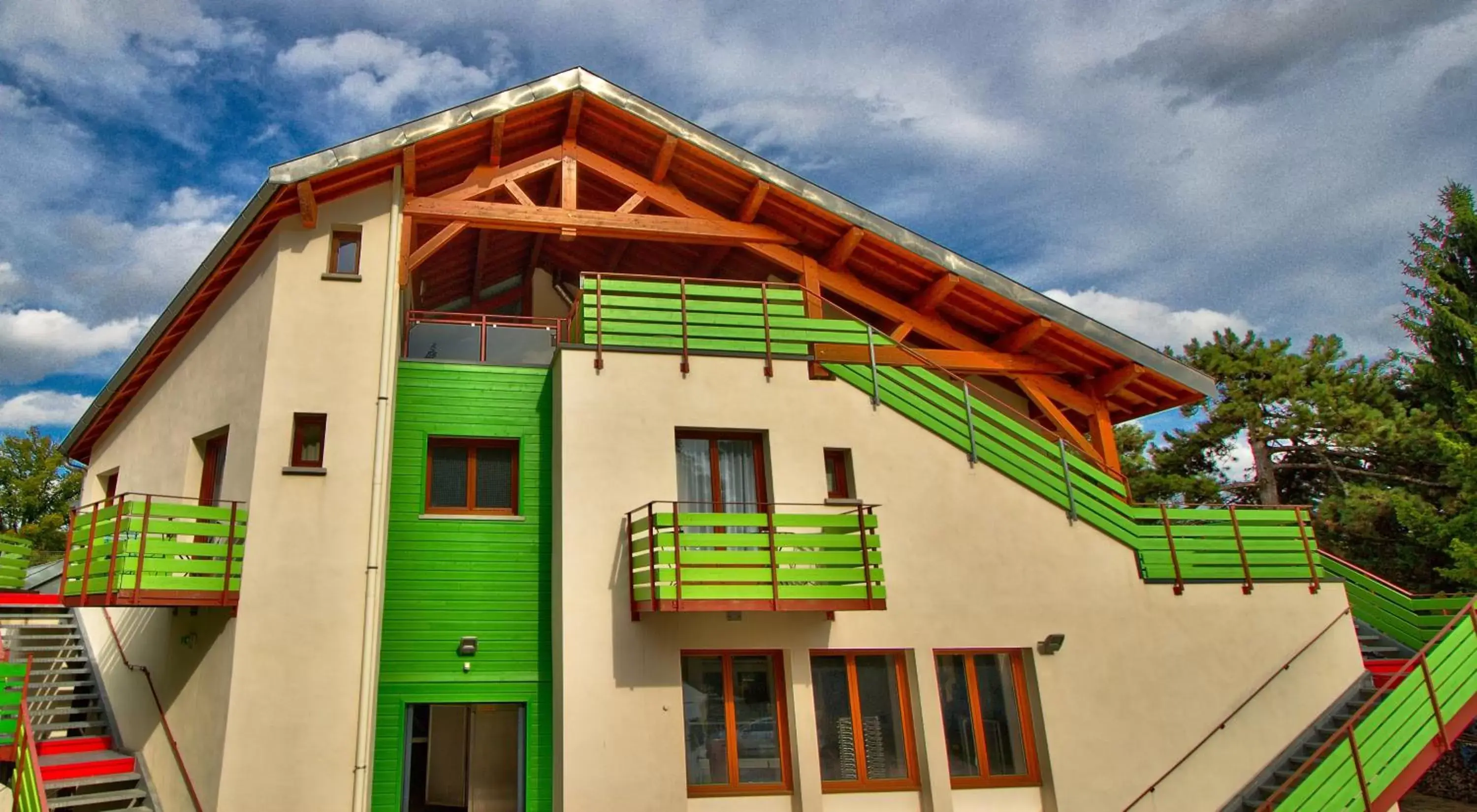 Property building in Logis Hôtel Restaurant Le Chalet du Mont Roland Property building in Logis Hôtel Restaurant Le Chalet du Mont Roland