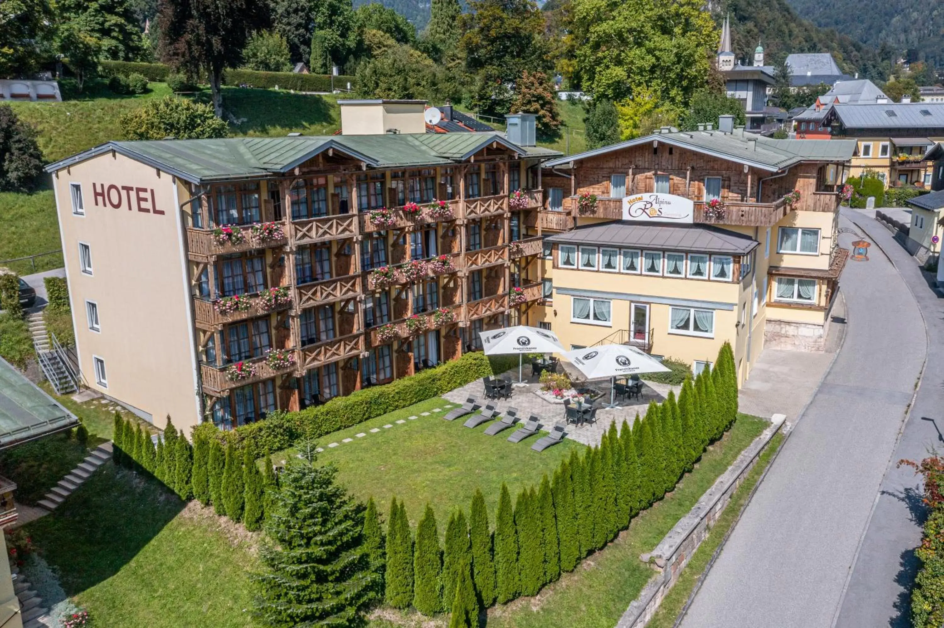 Property building, Bird's-eye View in Hotel AlpinaRos